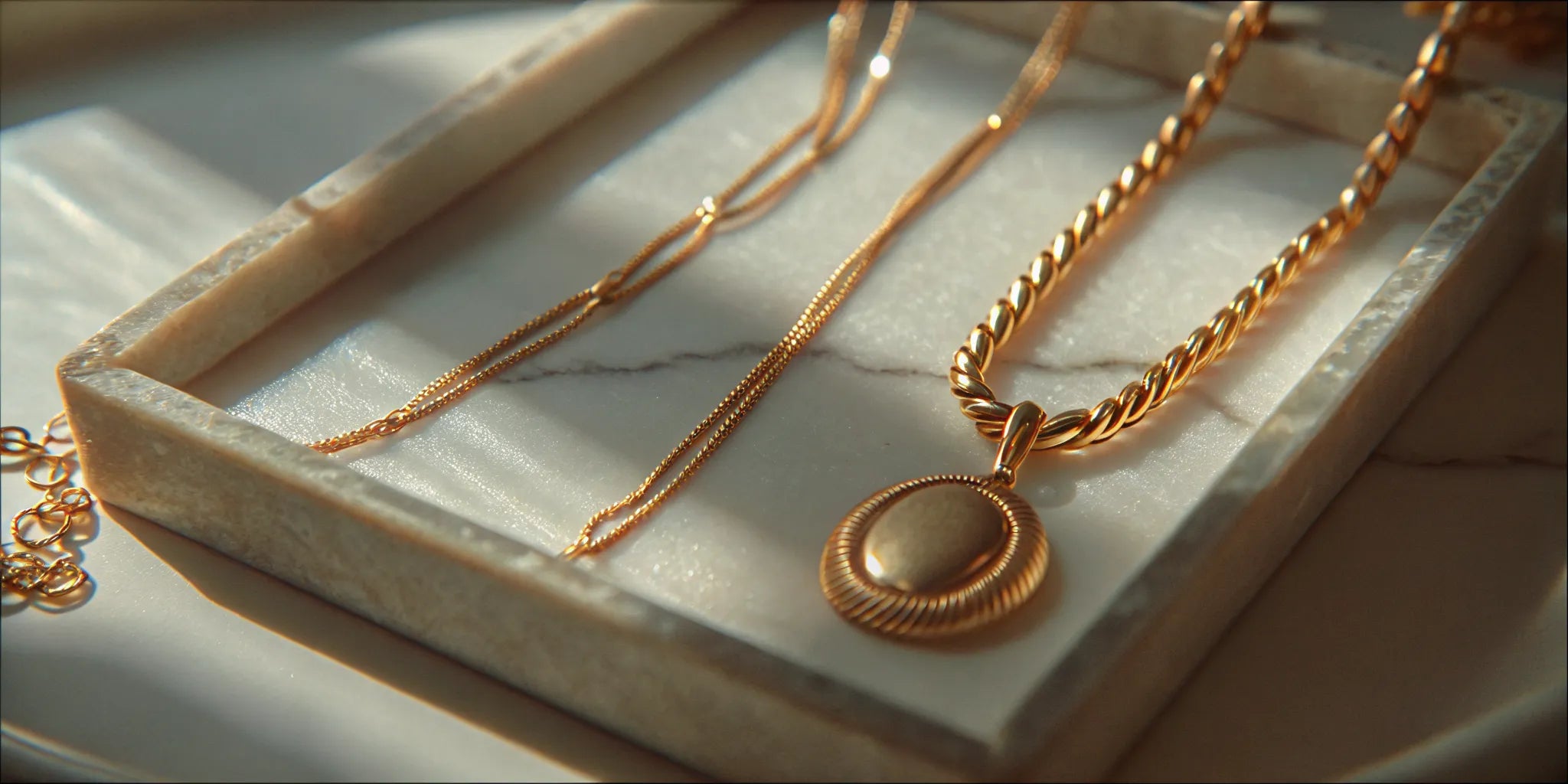 Heirloom quality gold necklaces with timeless designs for her.