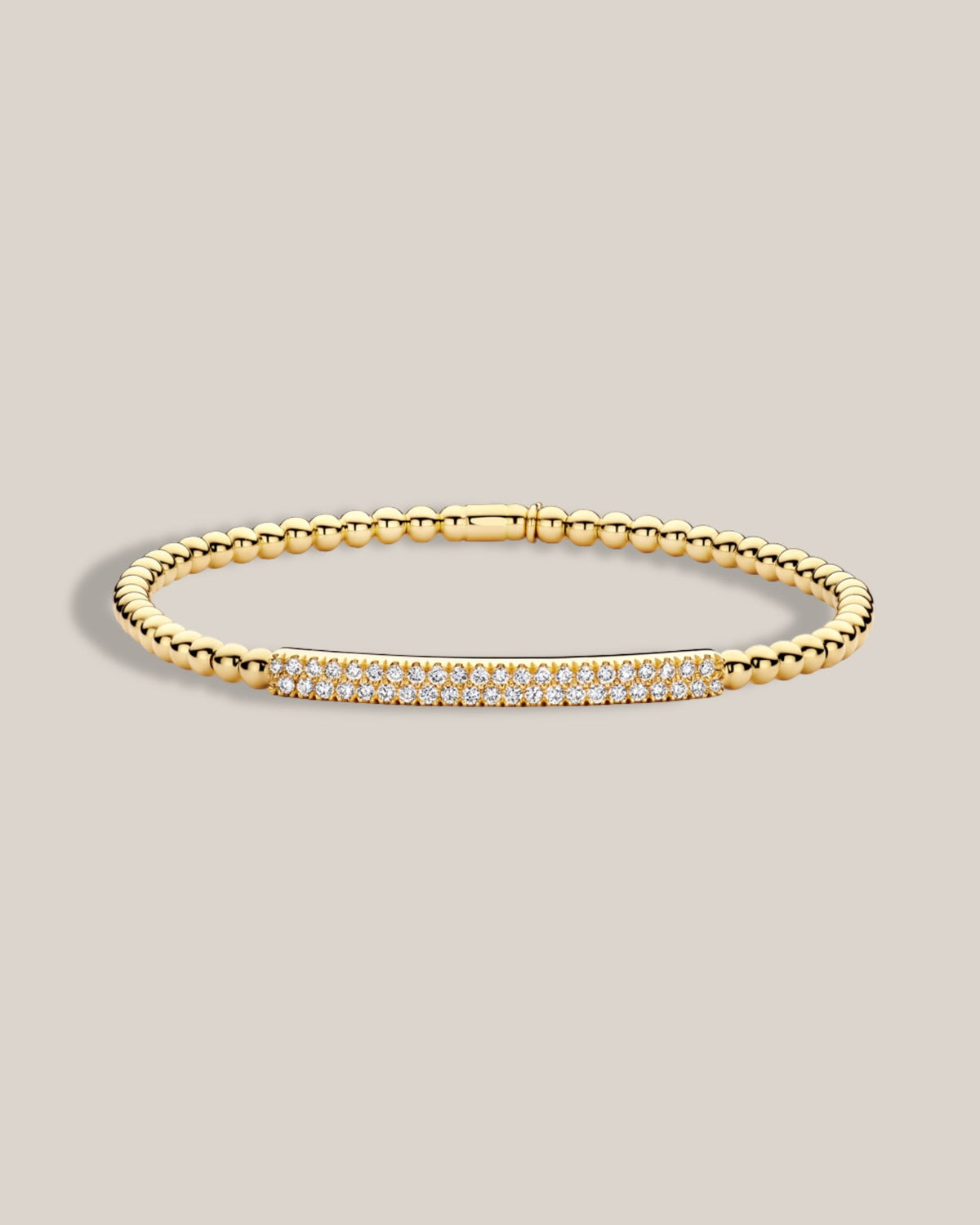Pave Diamond Bar Stretchy Bracelet