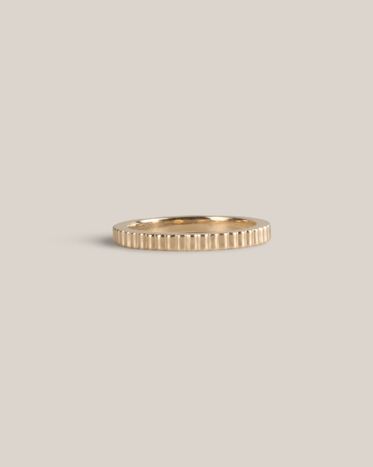 Basic Ribbed Gold Band