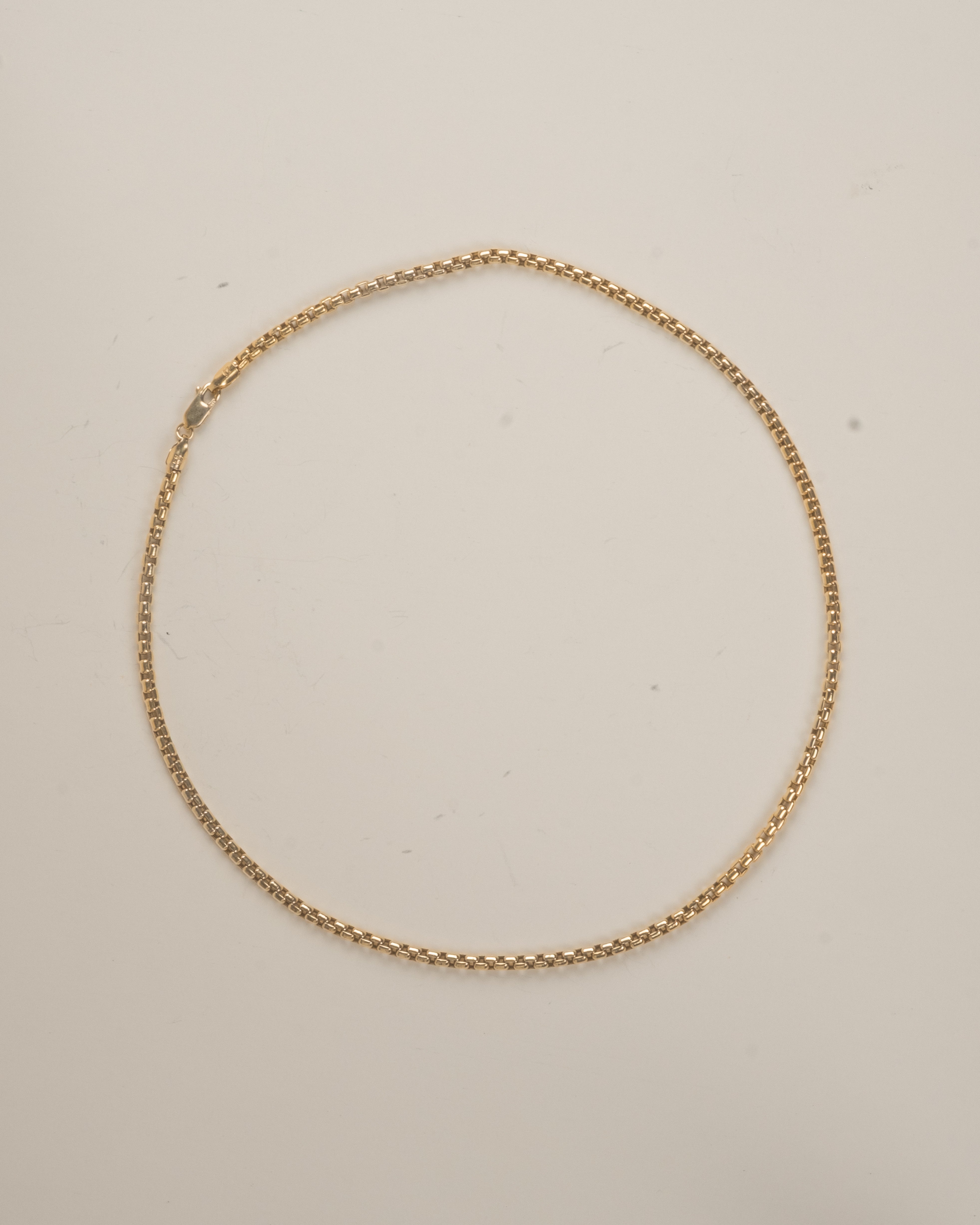 Round Box Chain Necklace