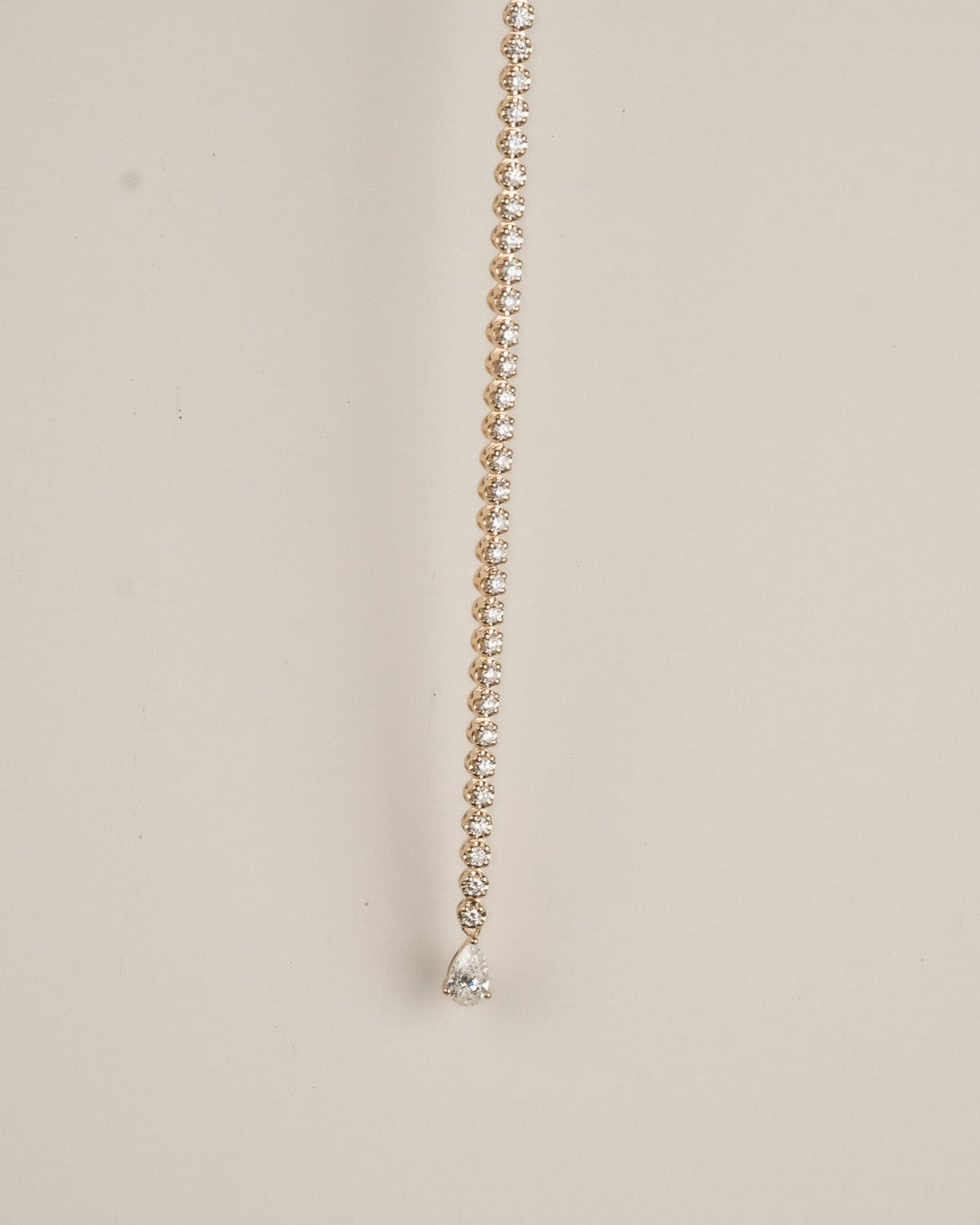 Pear Diamond Lariat Necklace