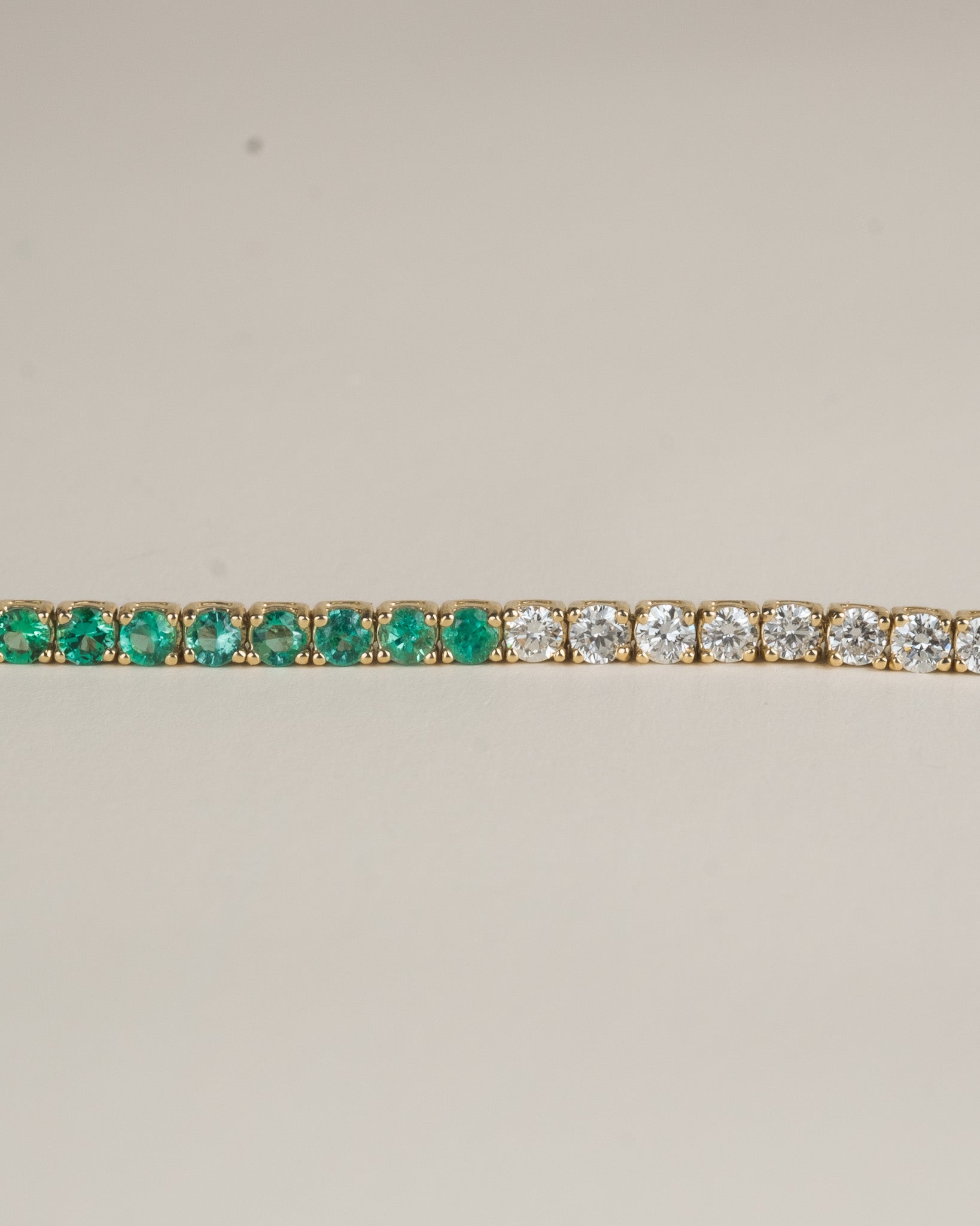 50/50 Emerald & Diamond Tennis Bracelet