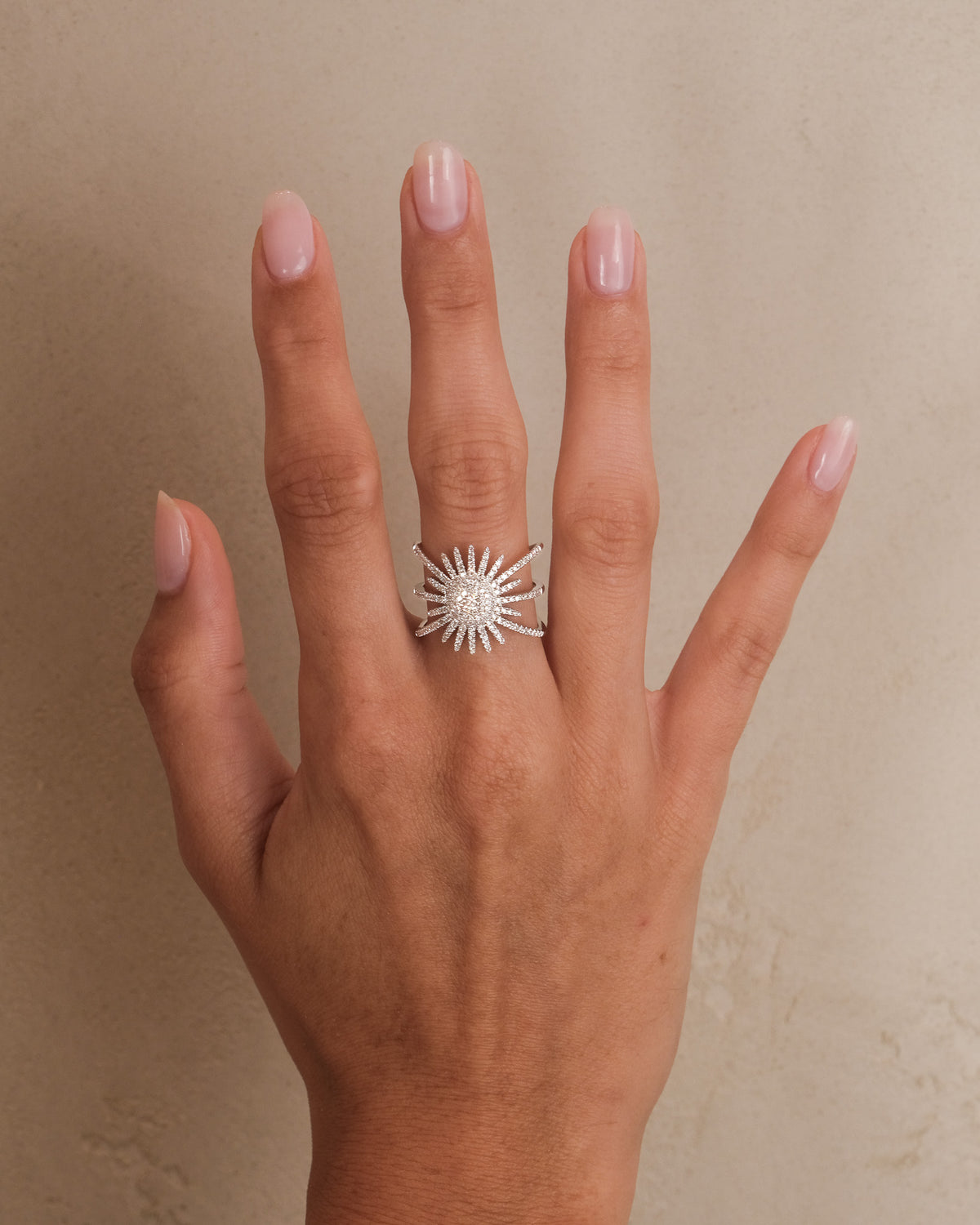 Diamond Sunburst Ring