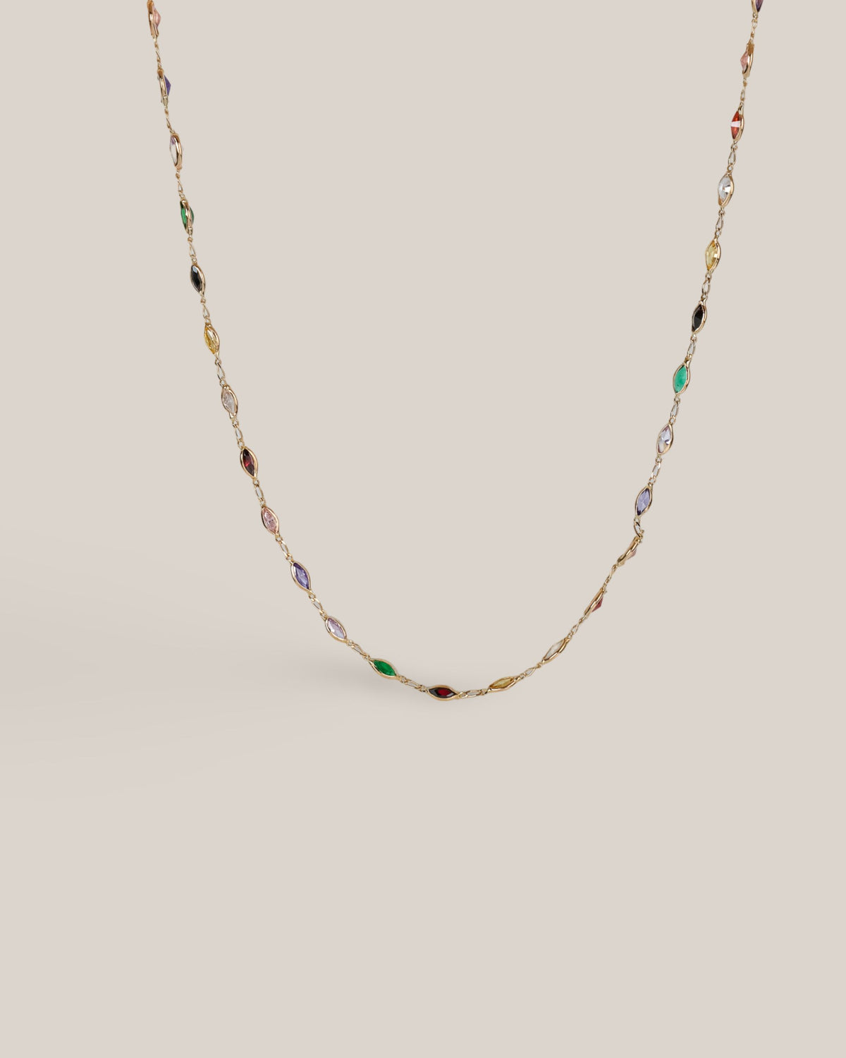 Rainbow Marquise Necklace
