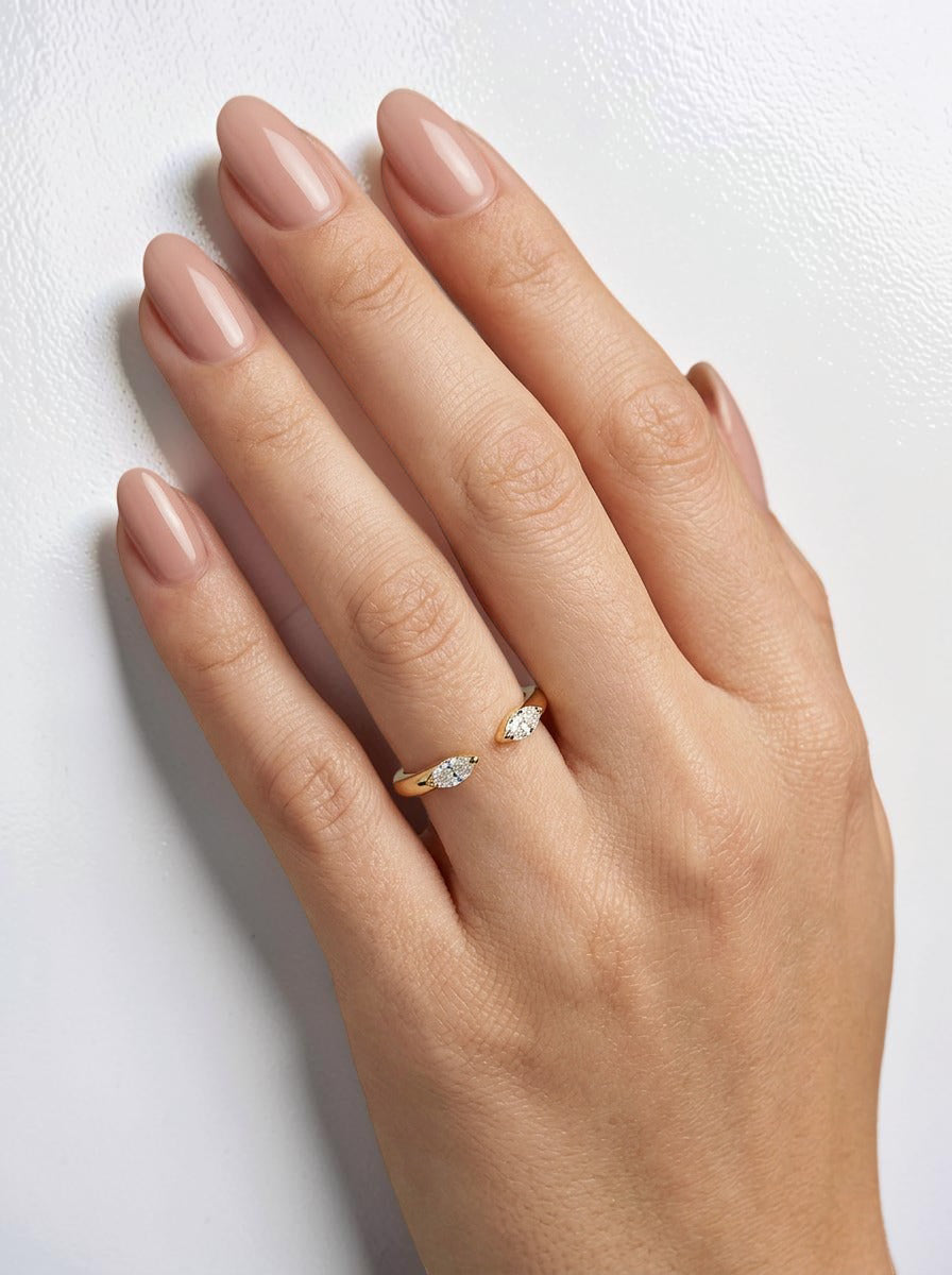 Double Marquise Open Diamond Ring