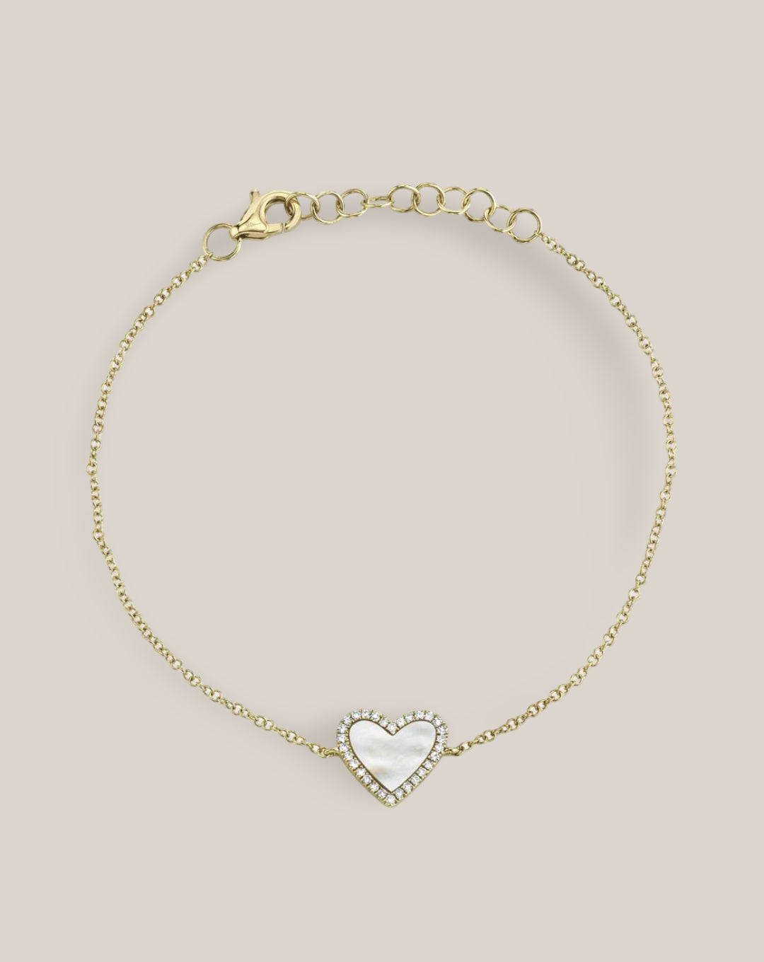 Mother of Pearl Heart Bracelet