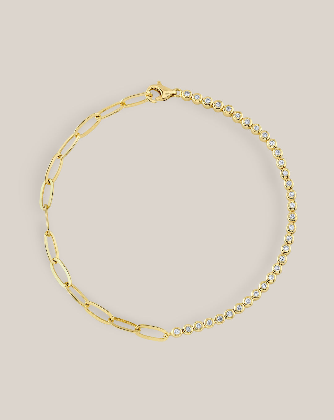 Petite 50/50 Chain Tennis Bracelet