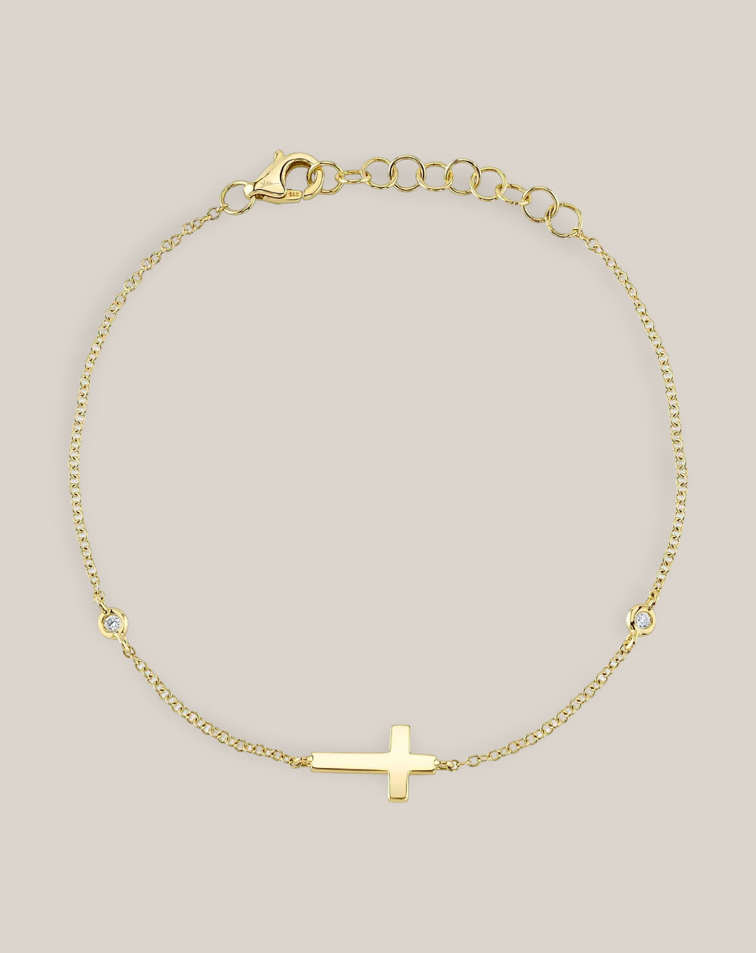 Double Diamond Cross Bracelet