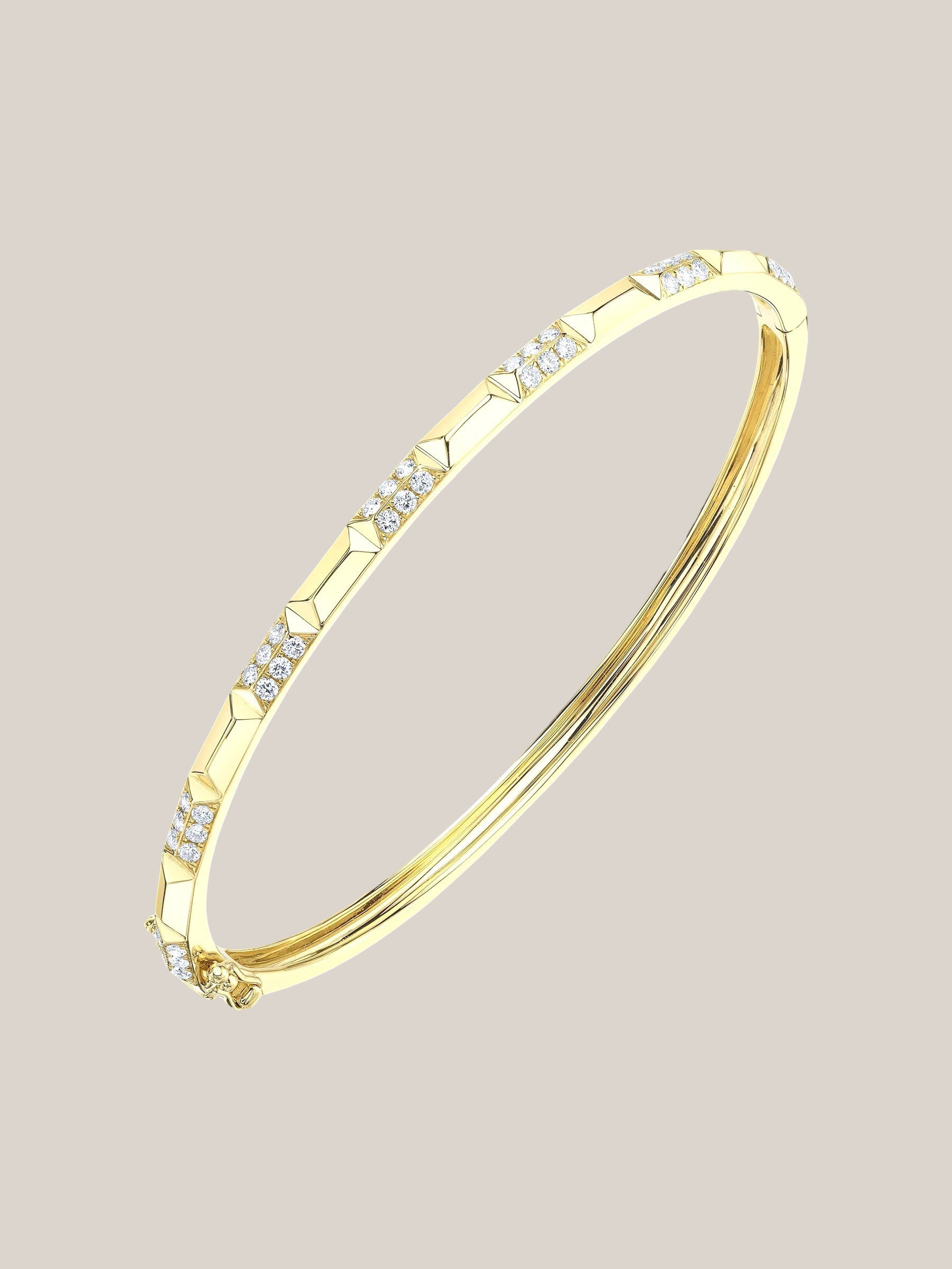 Geo-Cut Pave Diamond Bangle