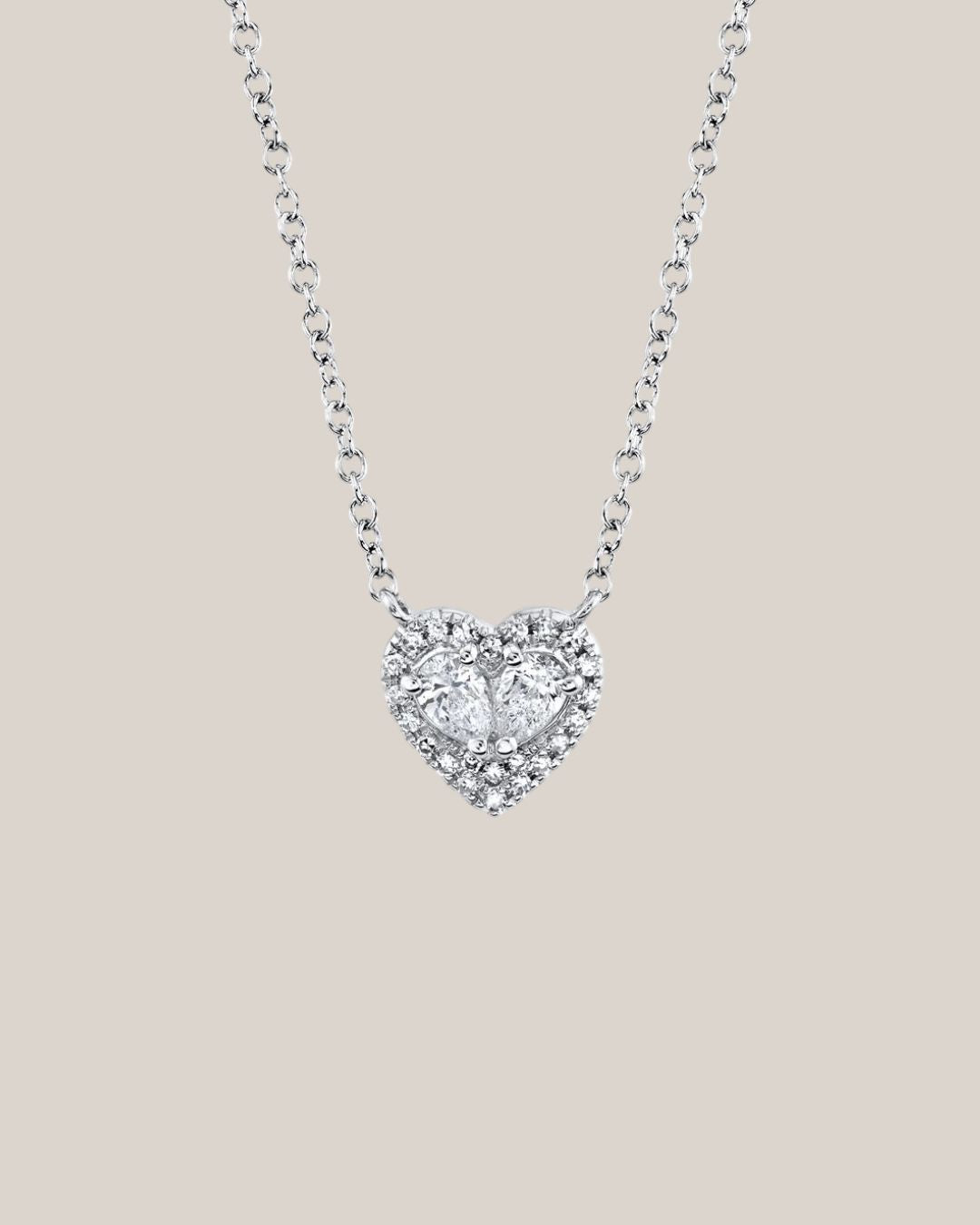 Classic Diamond Heart Necklace