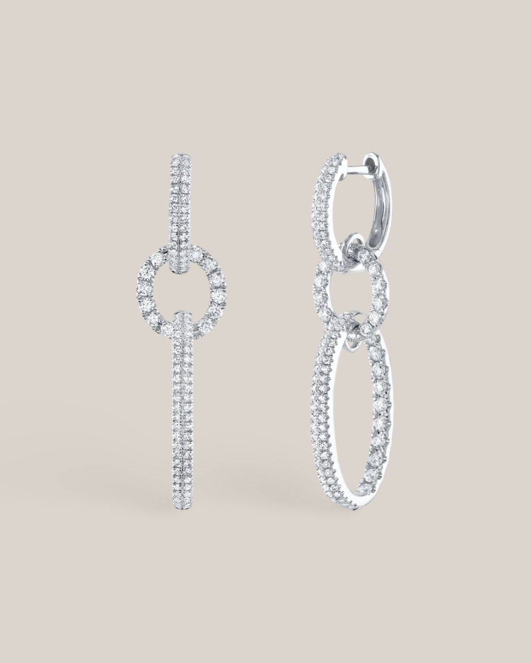 Triple Drop Diamond Earrings