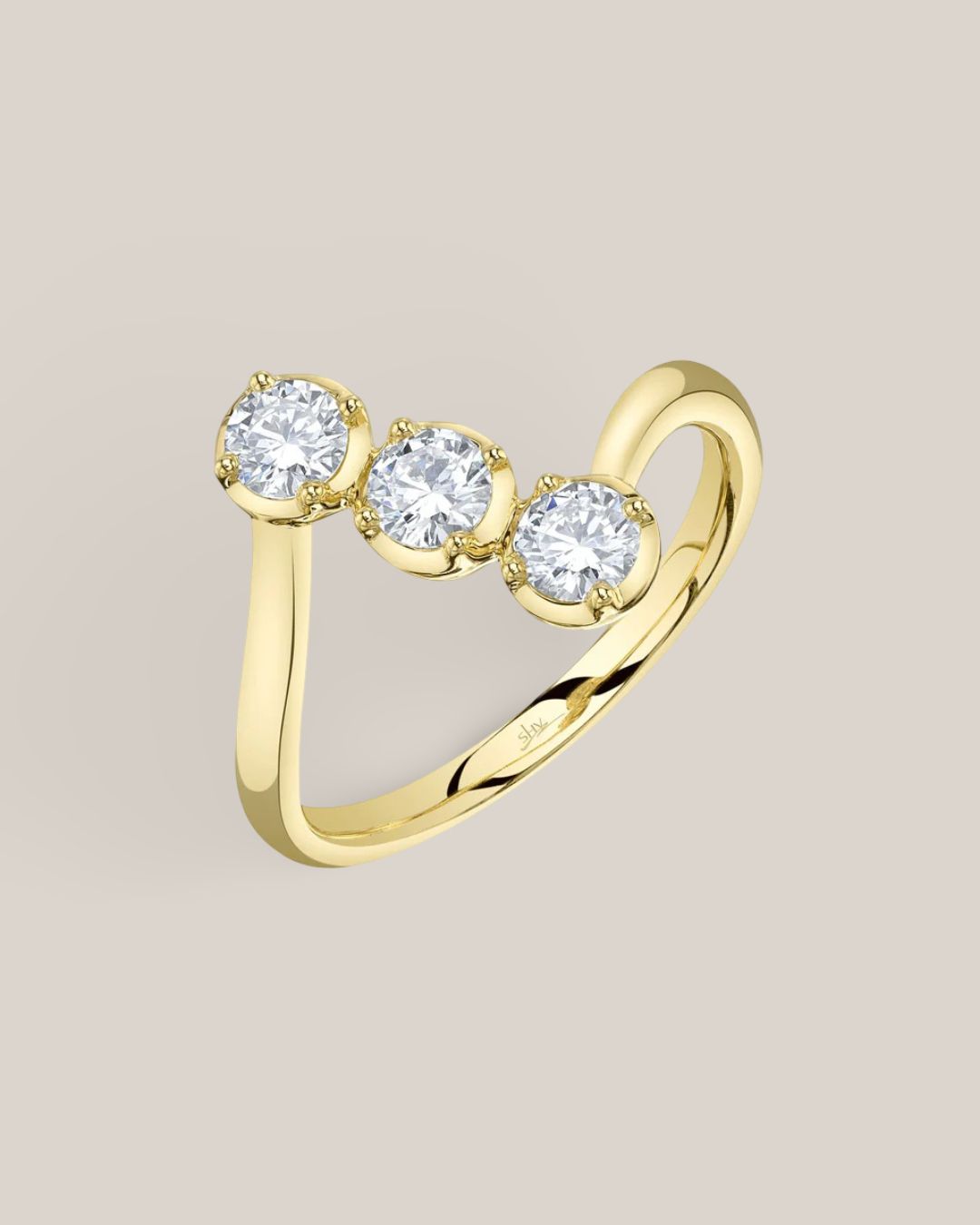 Single File Bezel Ring