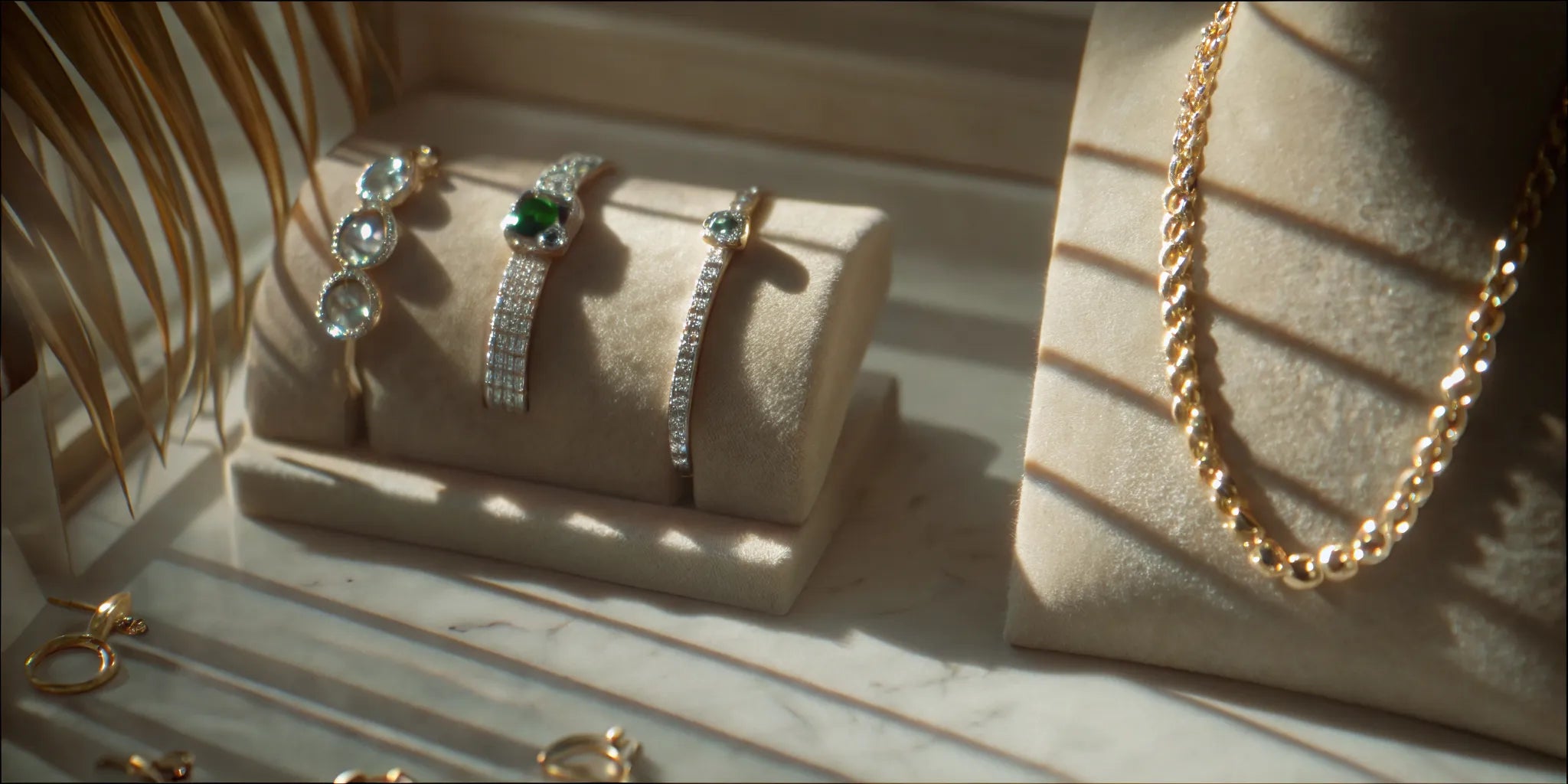 A display of fine jewelry at one of the premier stores in Palm Beach.
