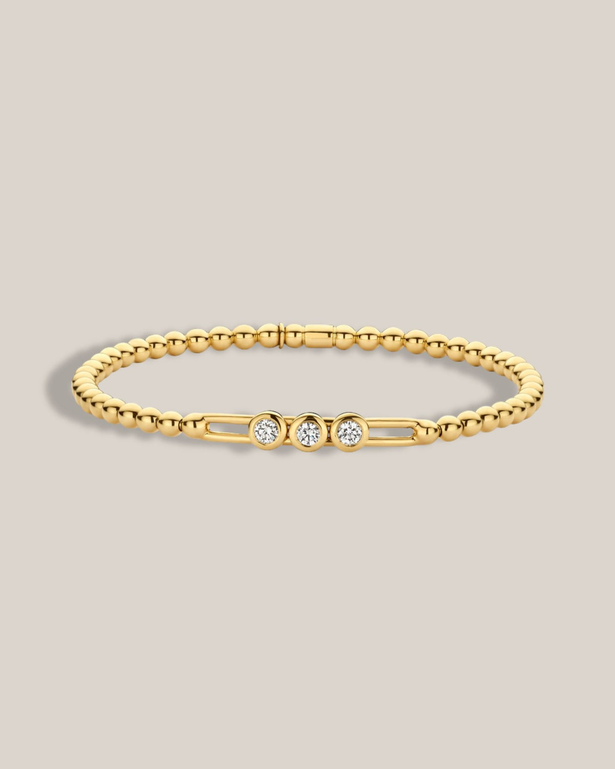 Bezel Set Stretch Bracelet