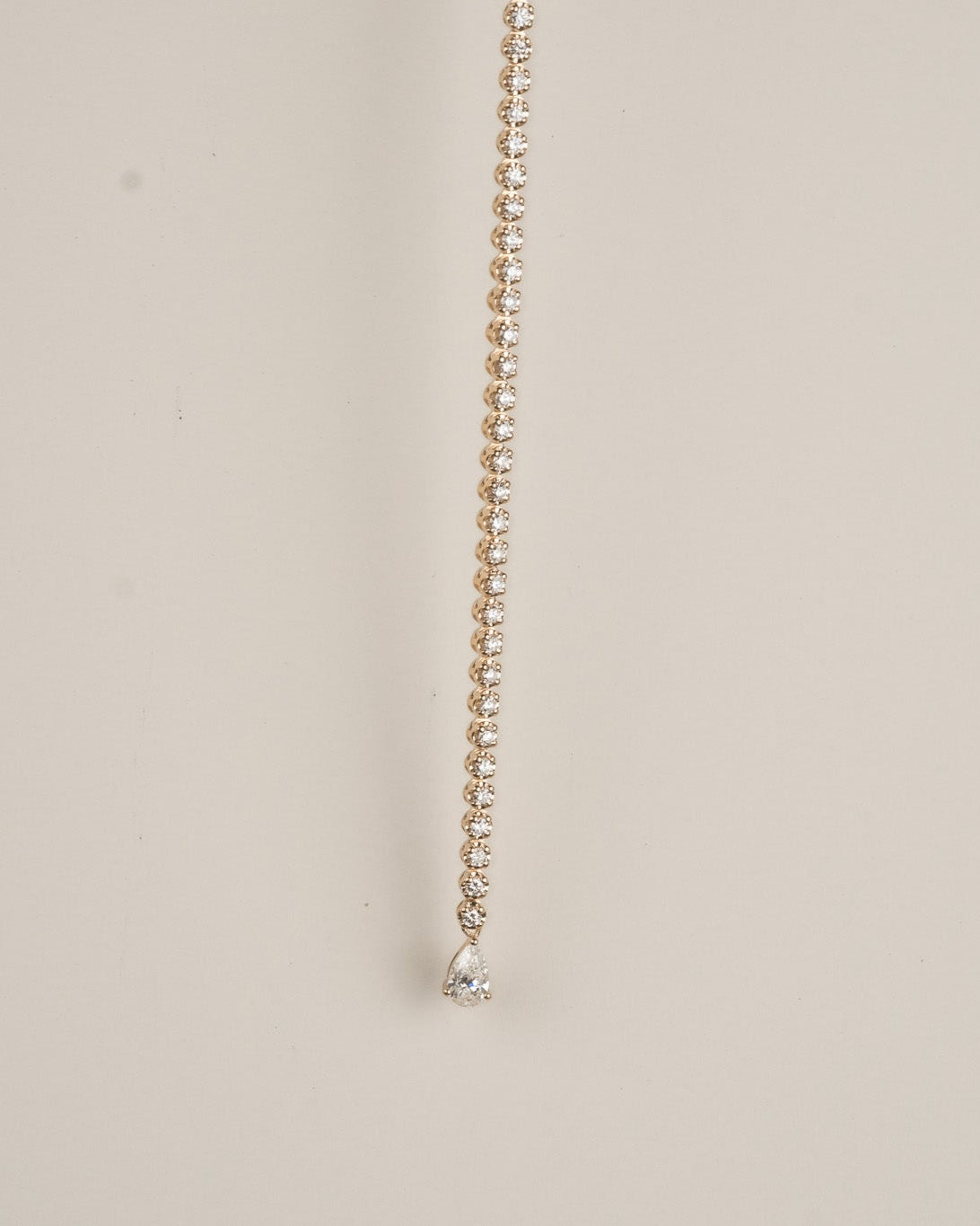 Pear Diamond Lariat Necklace