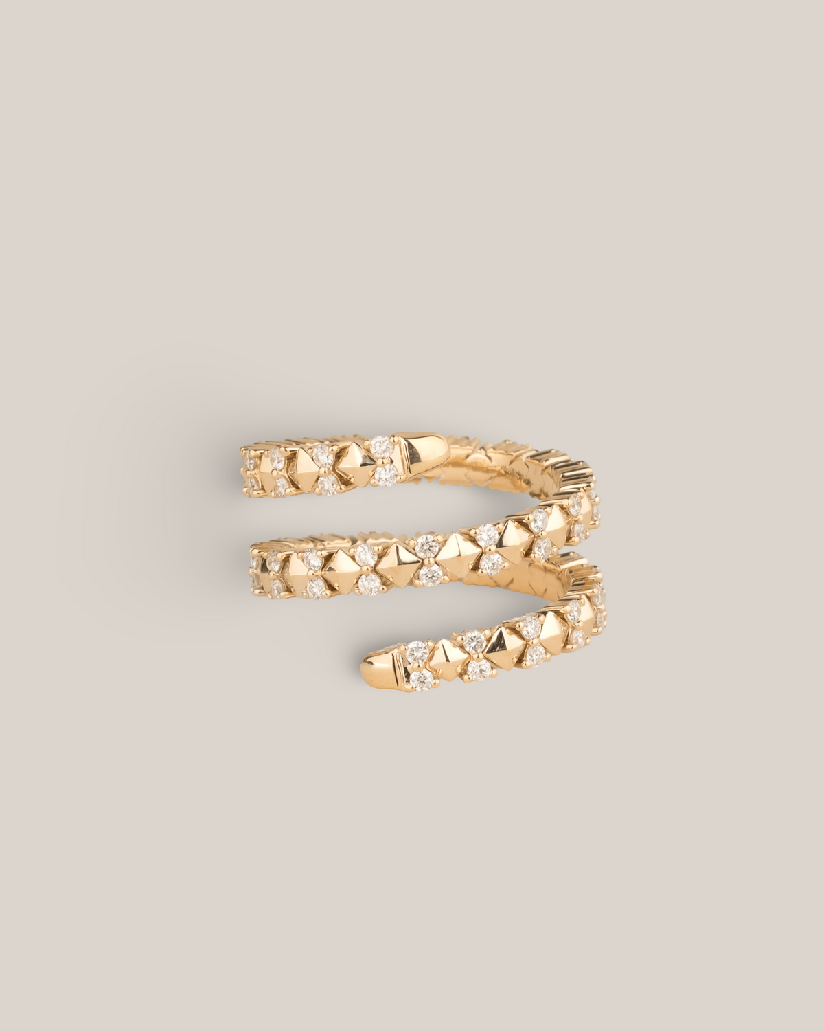 Diamond Coil Ring