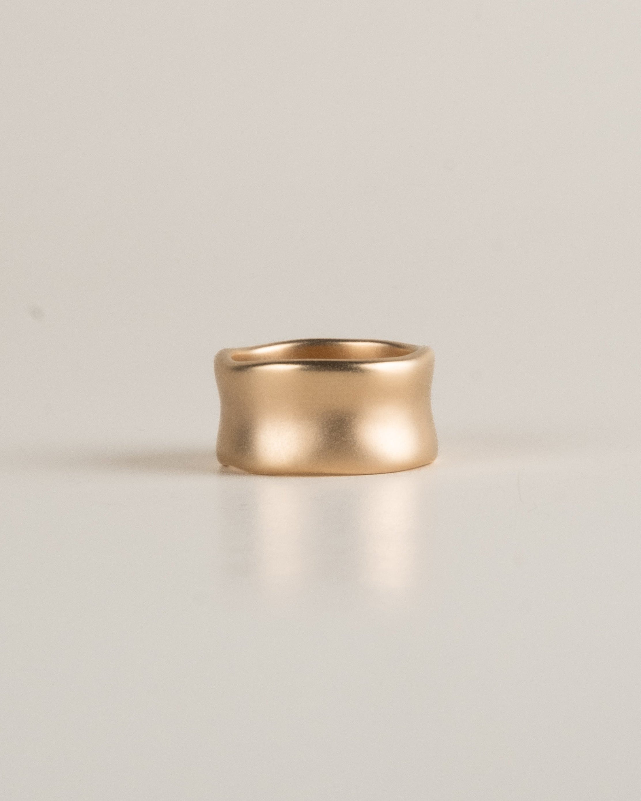 Organic shape gold ring 