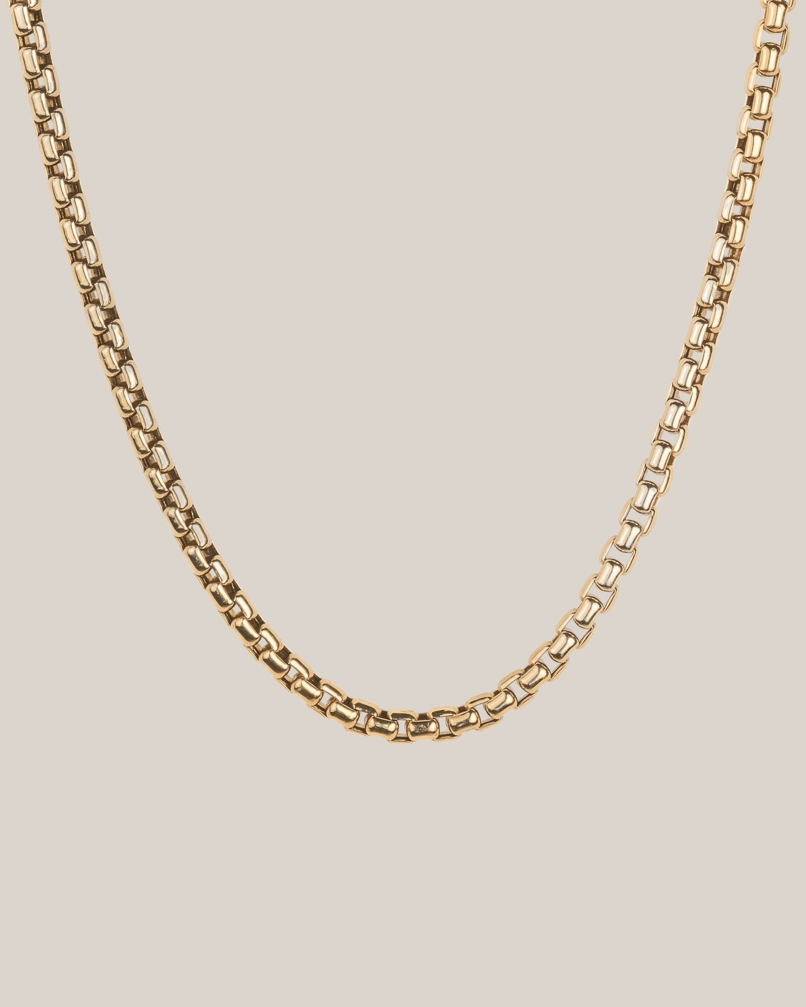 Round Box Chain Necklace