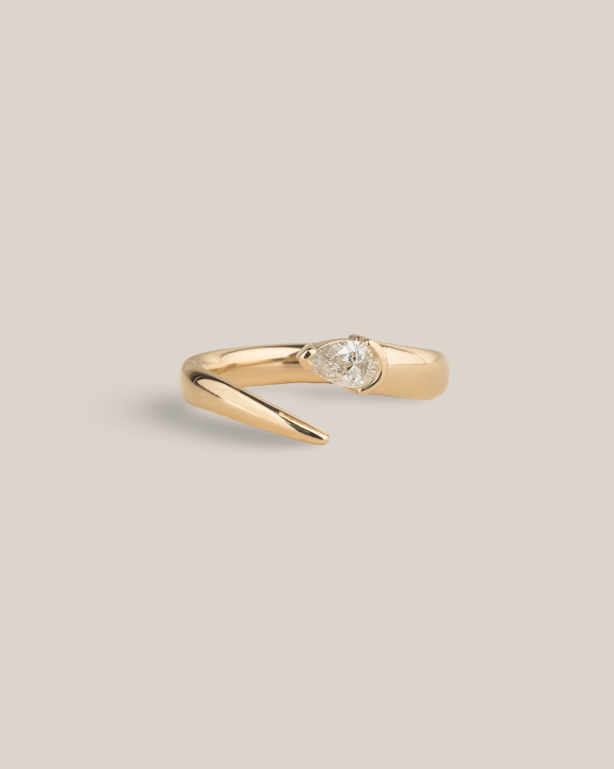 Open Bypass Pear Shape Ring