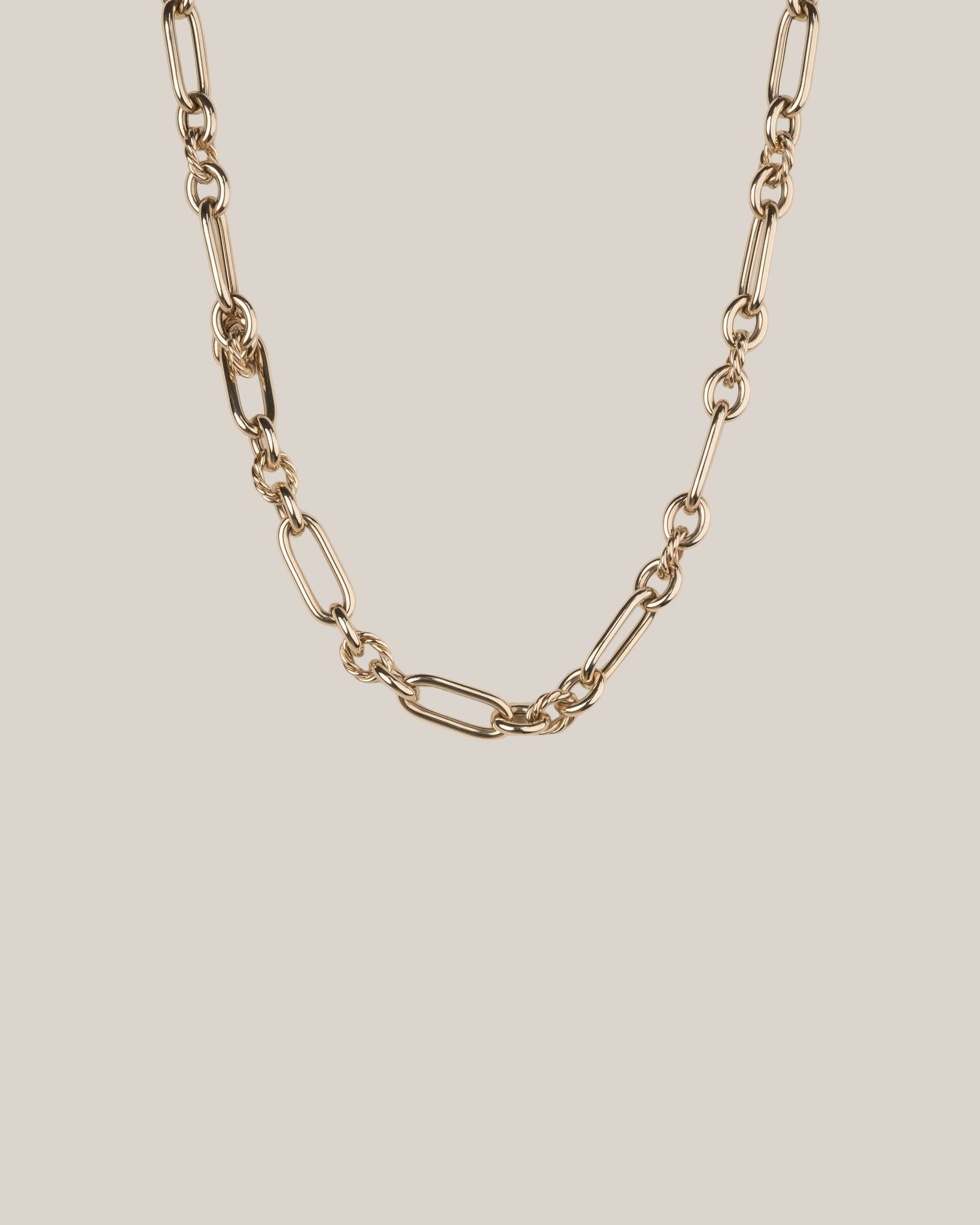 Triple Fancy Link Necklace
