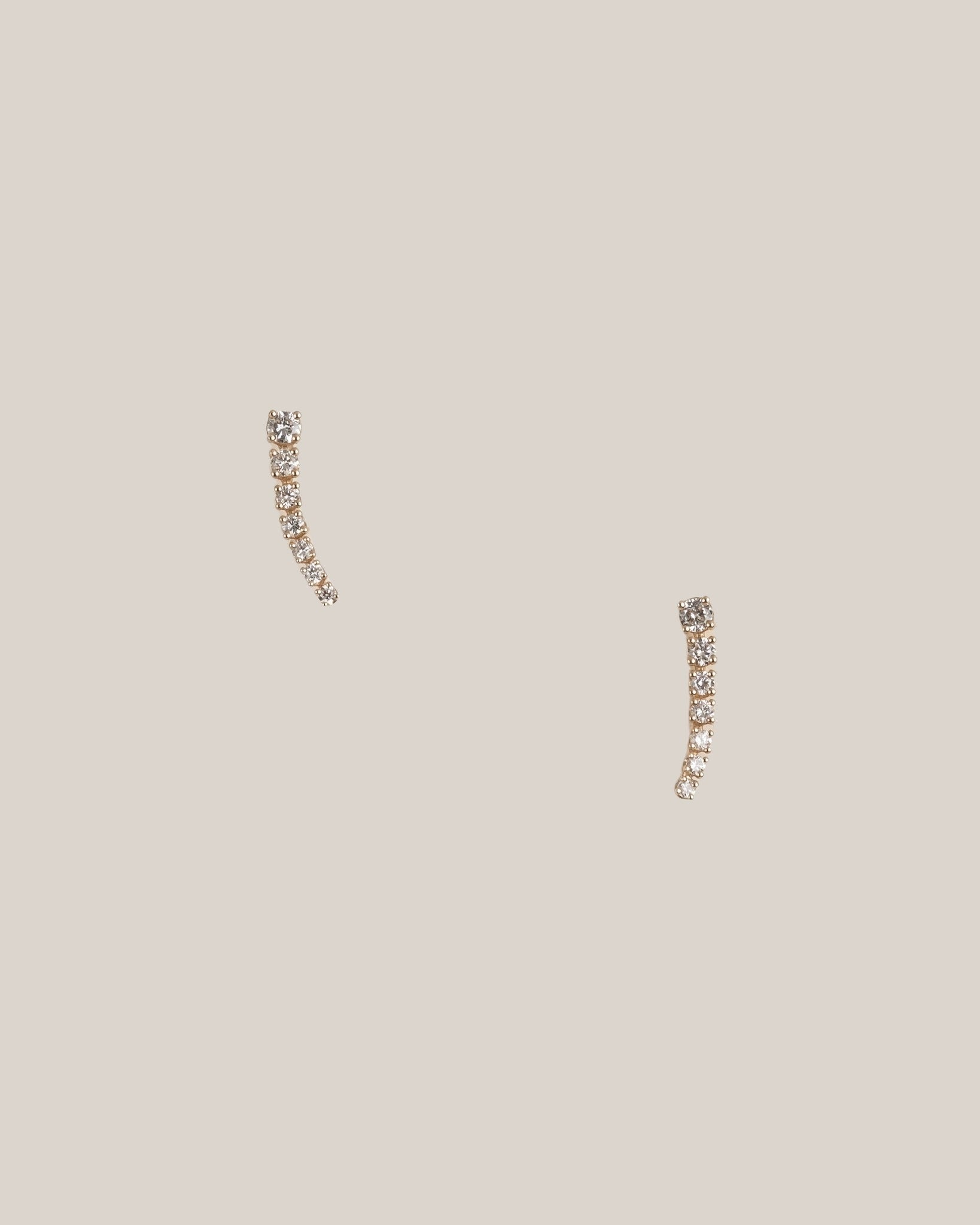 Graduated Diamond Bar Studs