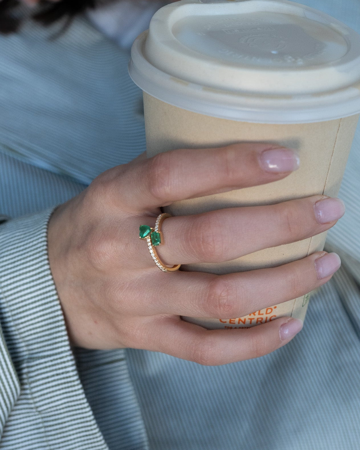 Heart + Emerald Cocktail Ring