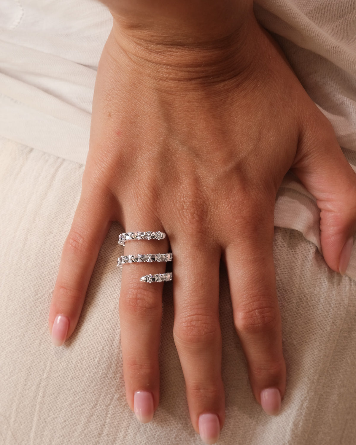 Diamond Coil Ring