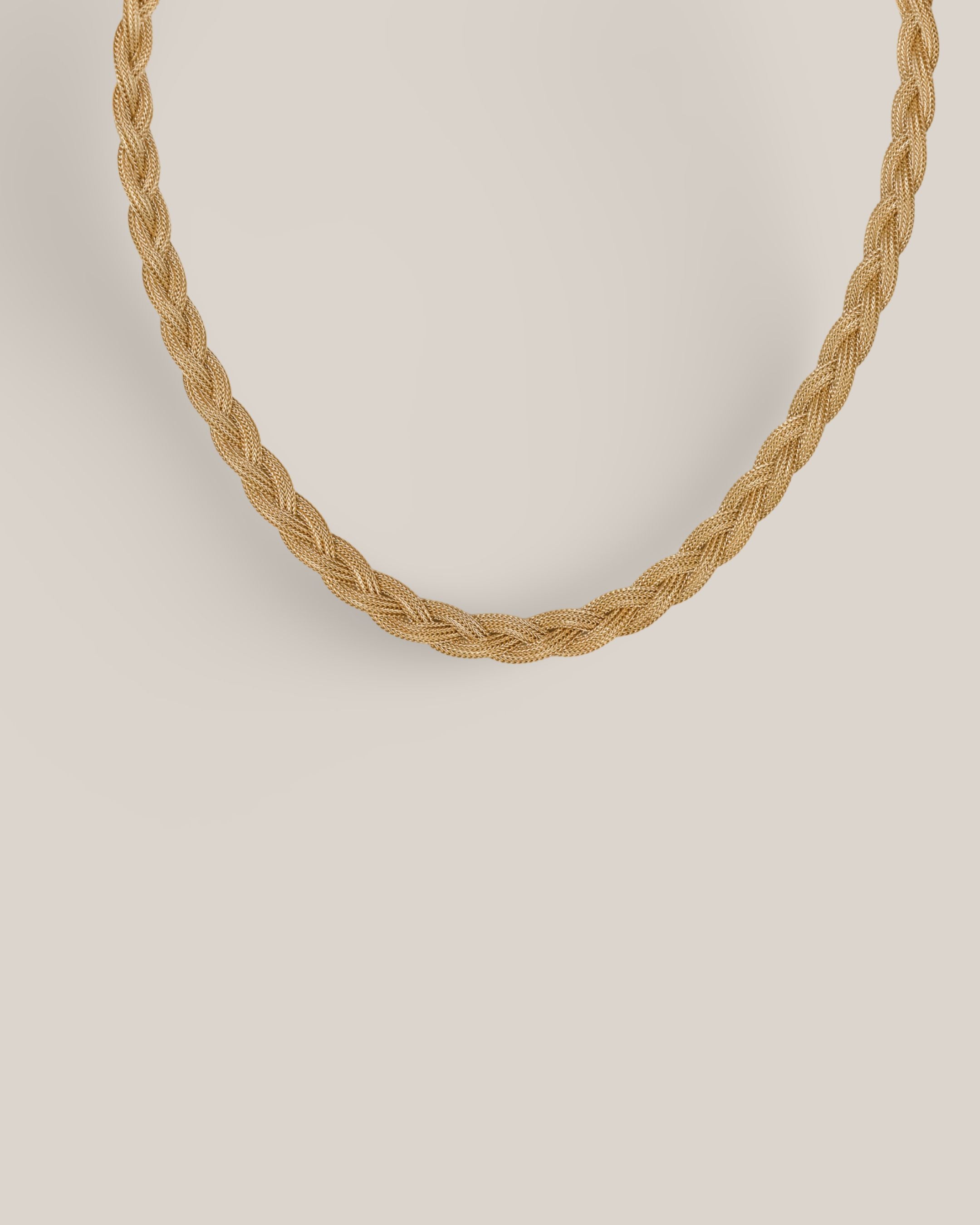 14ky 17" Braided Twist Necklace
