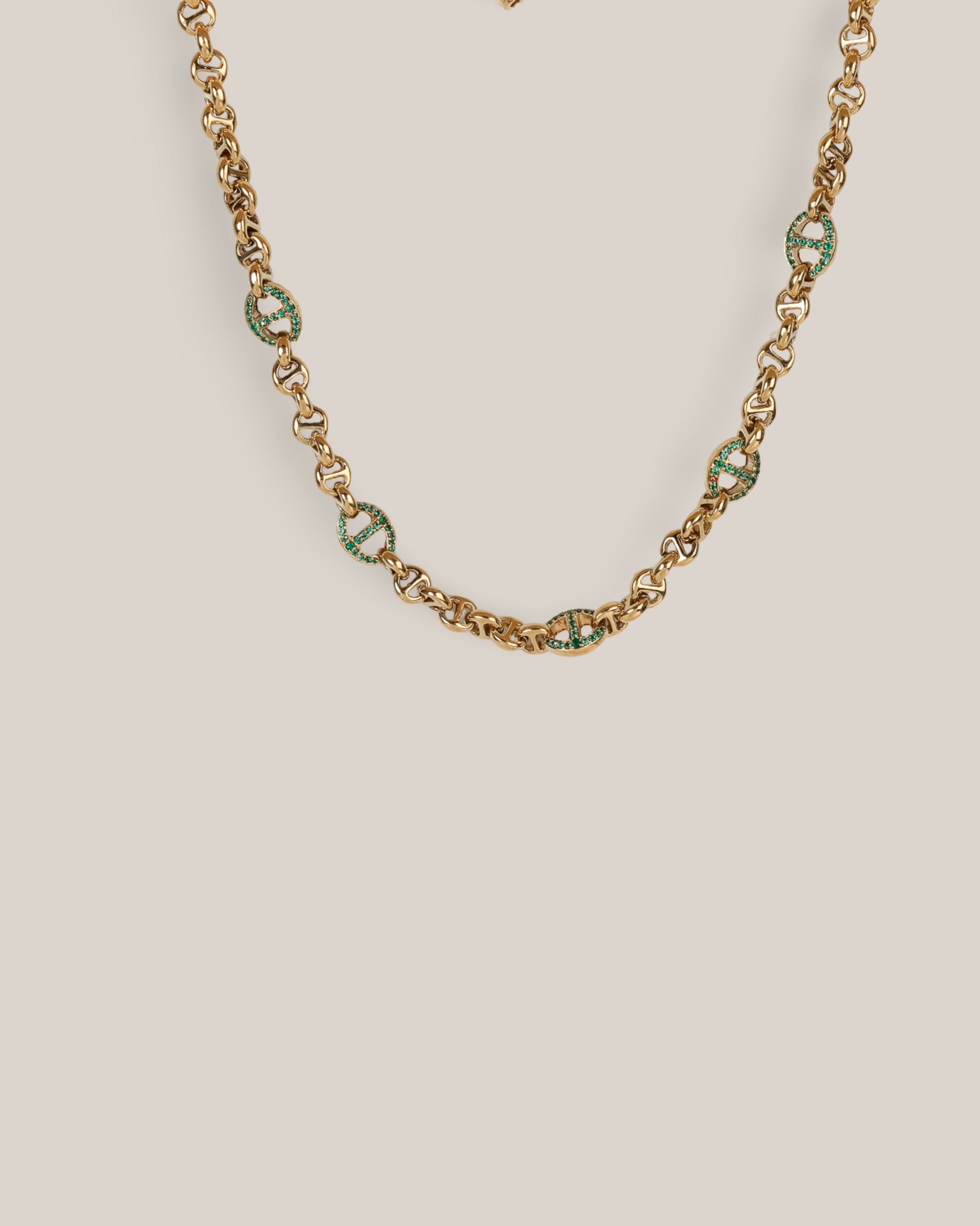 18ky 16" 7mm Alt Emerald mariner Link Toggle Chain