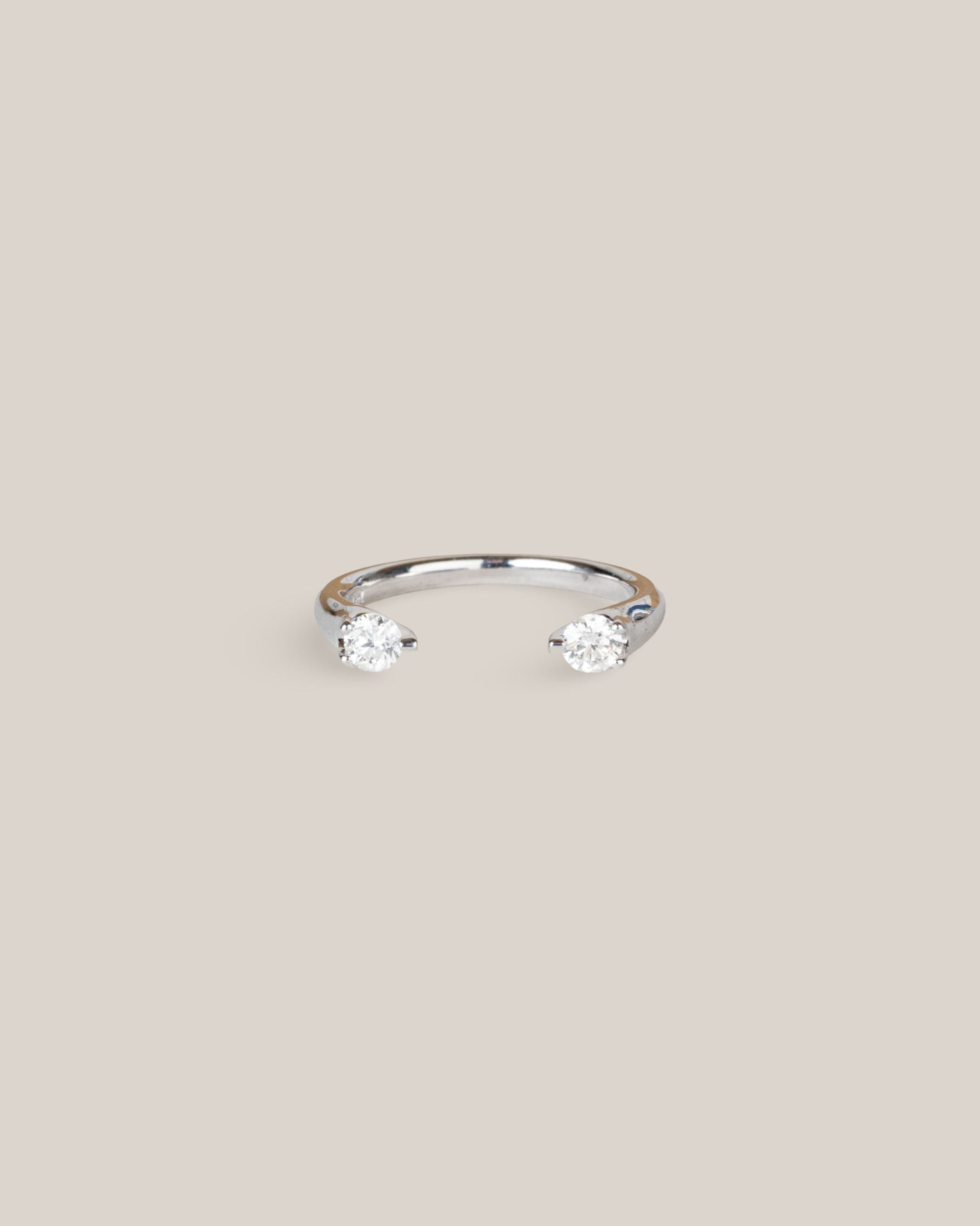 14kw .36ct Open Ended Ring - Round