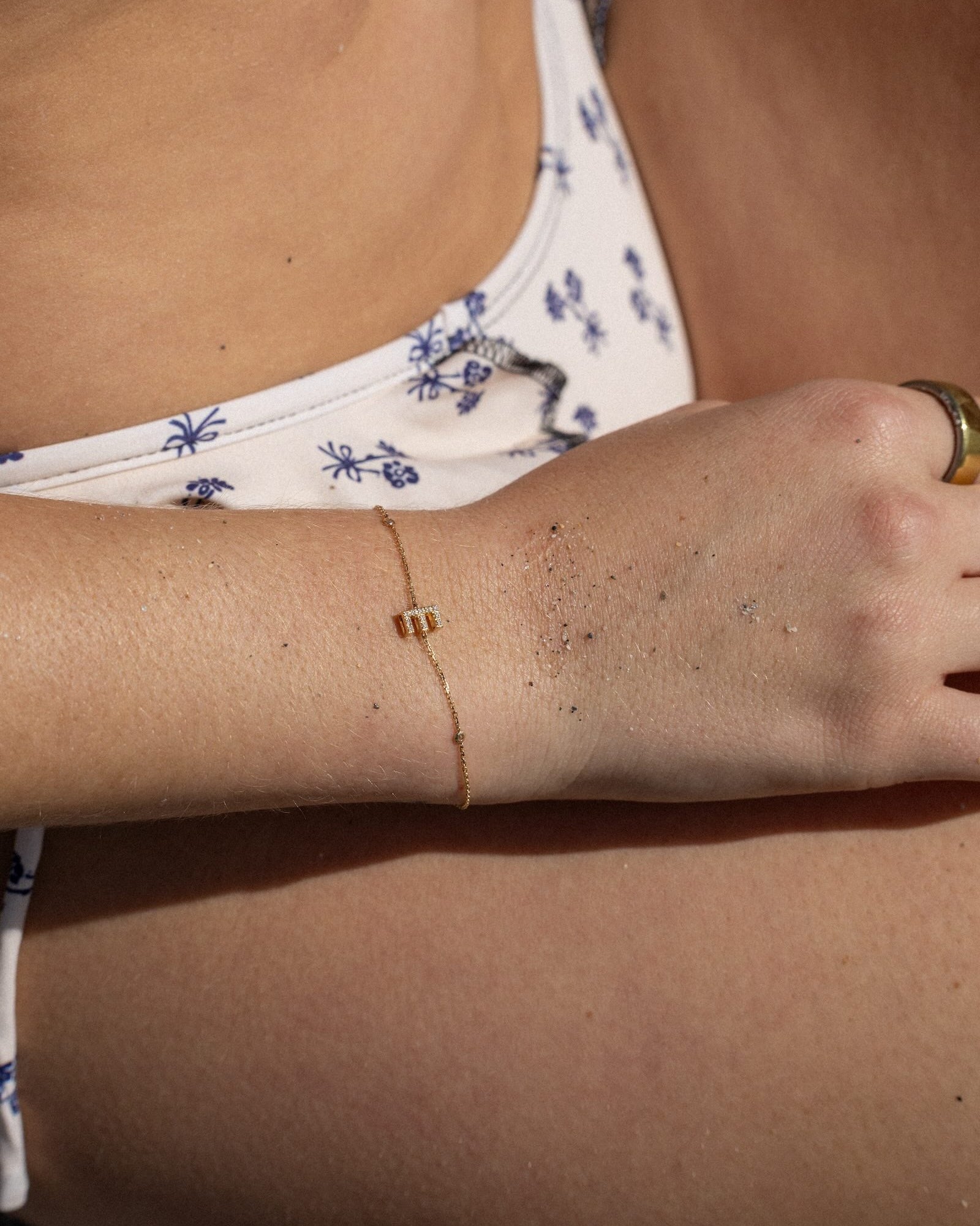 Diamond Initial Bracelet