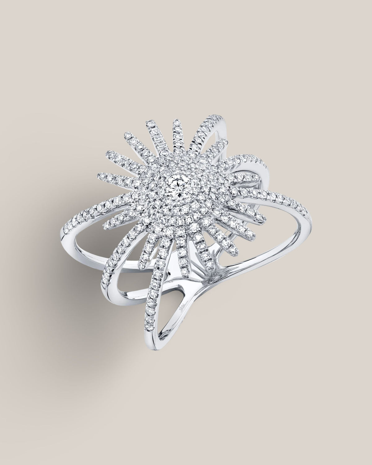 Diamond Sunburst Ring