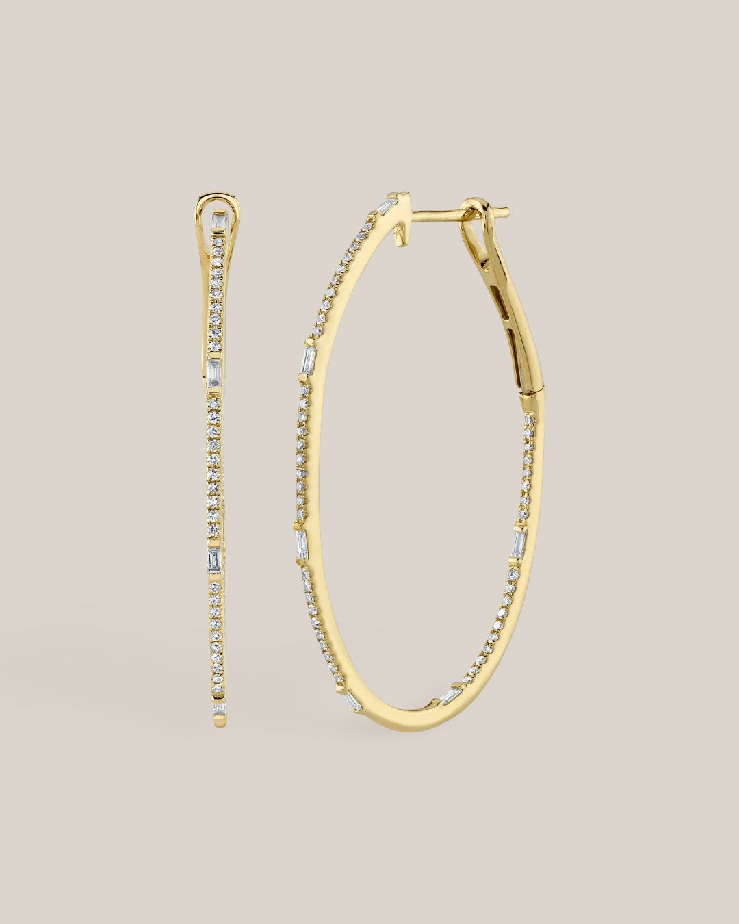 Baguette Oval Hoops