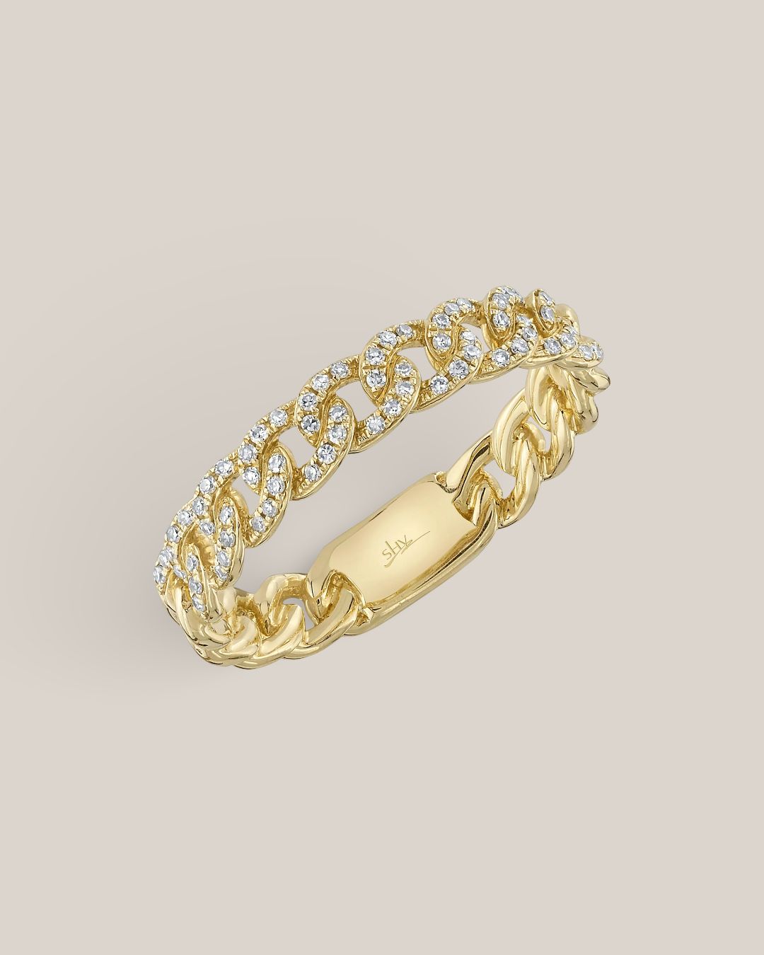 Pave Chain Link Diamond Band