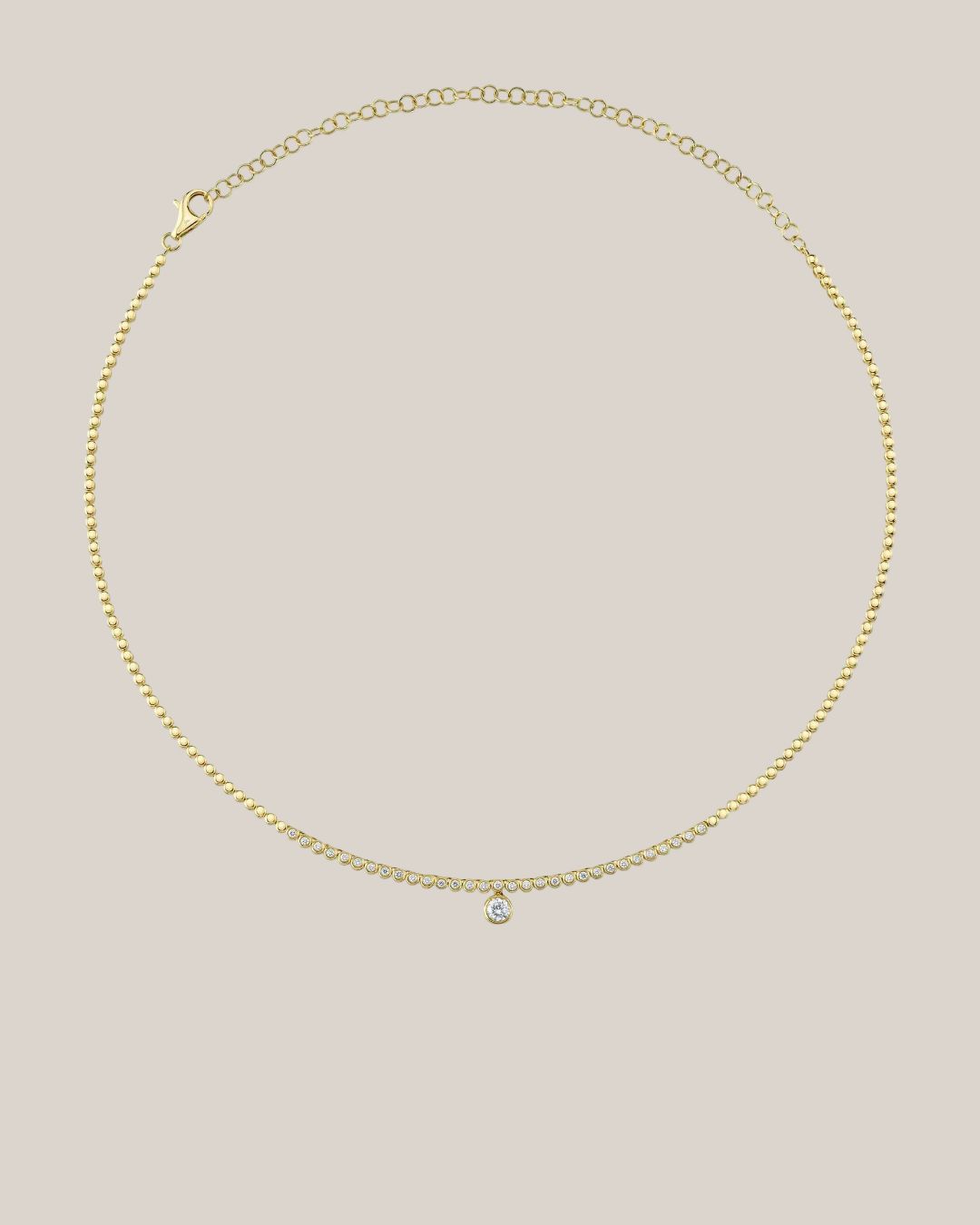 Single Bezel Diamond Necklace