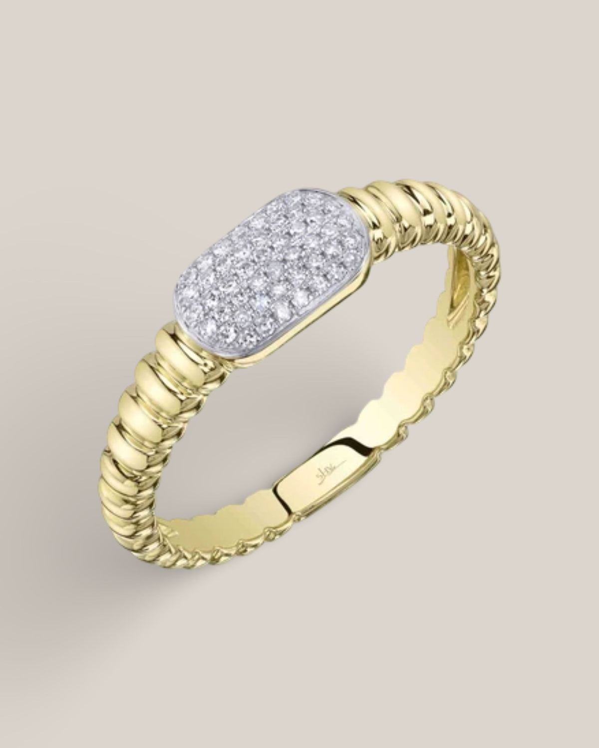 Pave Oval Diamond Band