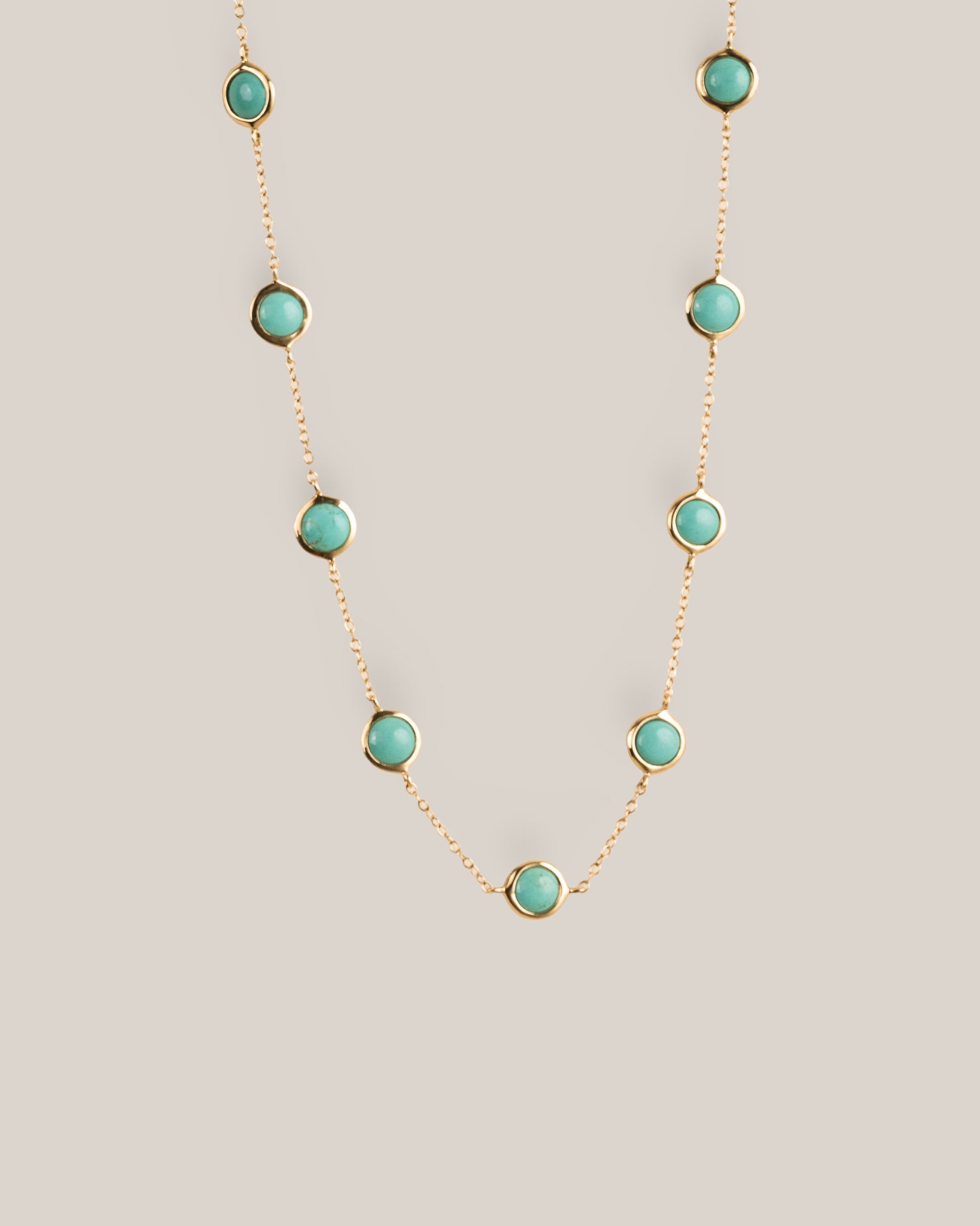 Turquoise Disk Necklace