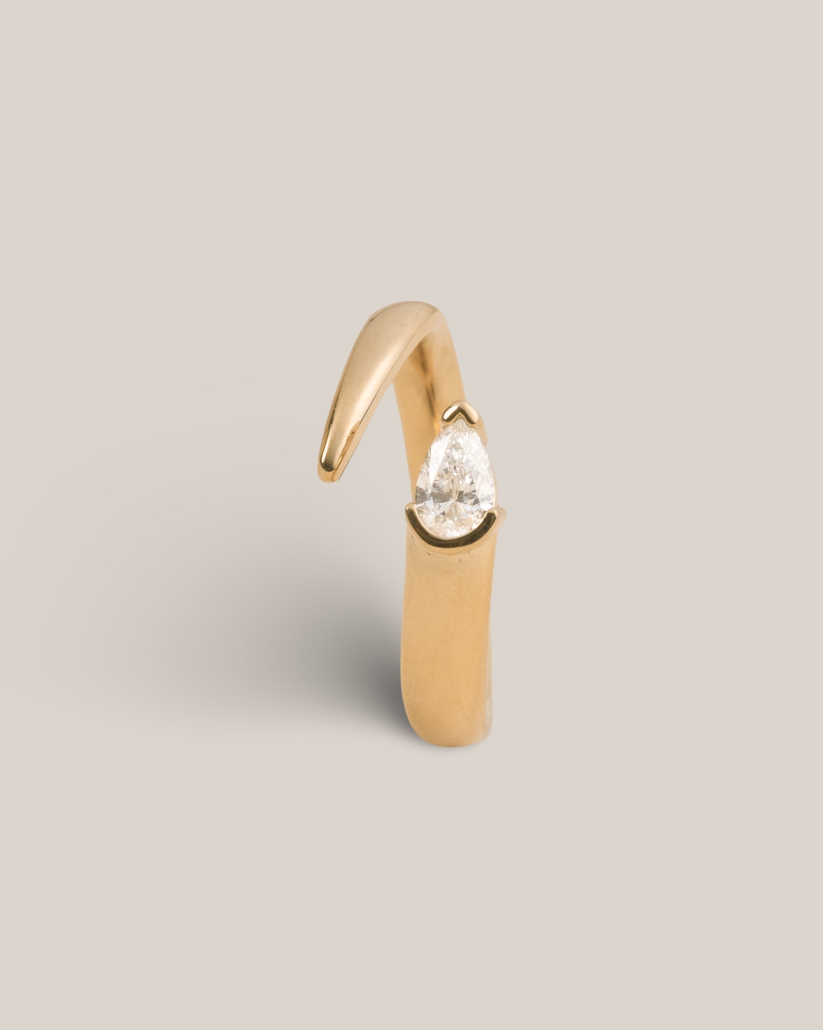 Open Bypass Pear Shape Ring