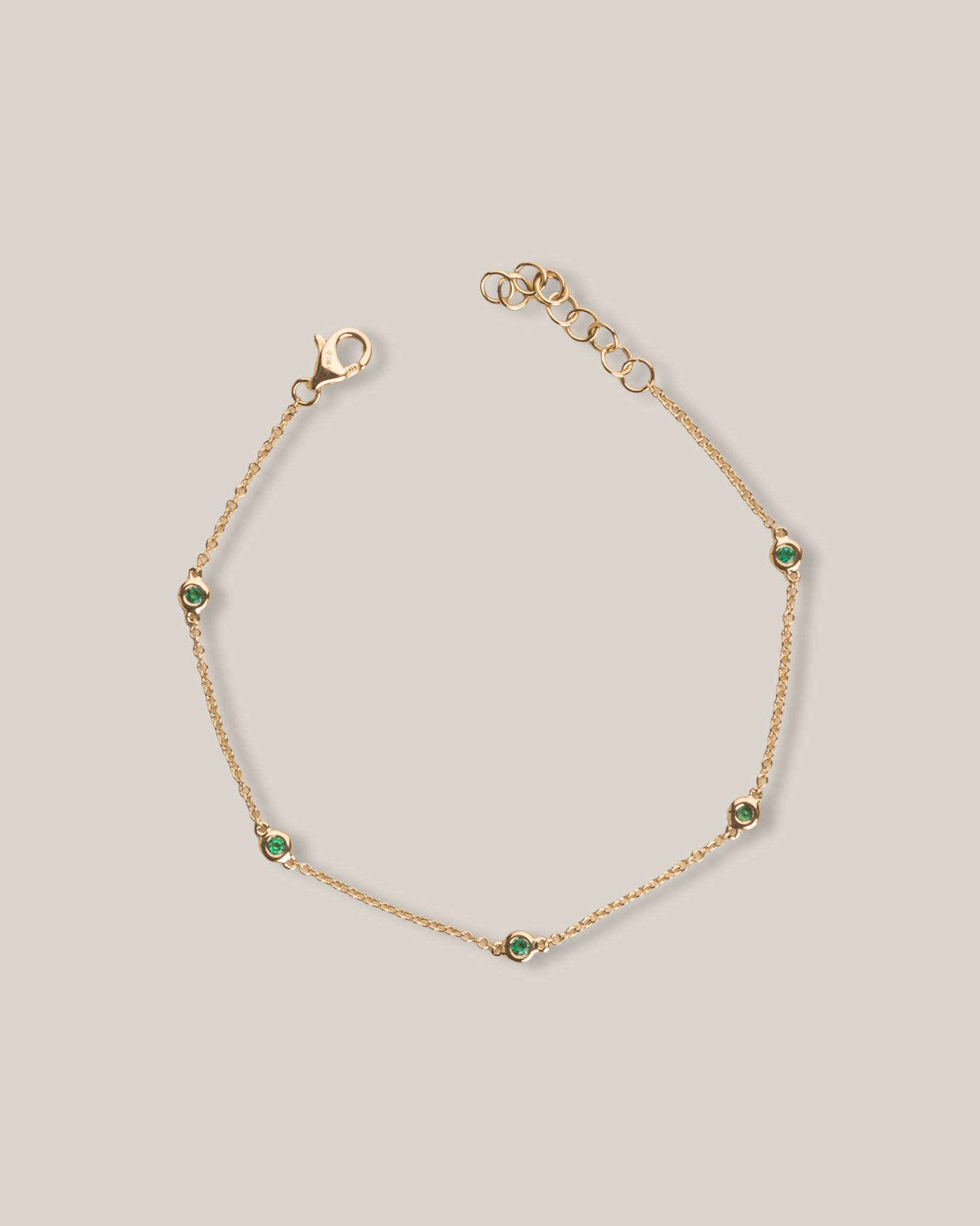Classic Emerald Station Bracelet