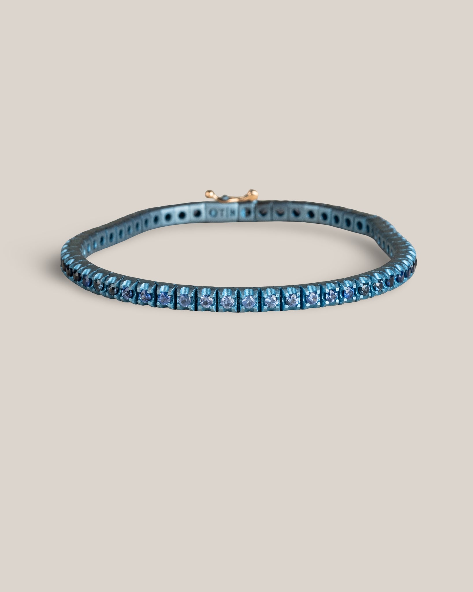 Blue Titanium & Blue Sapphire Tennis Bracelet