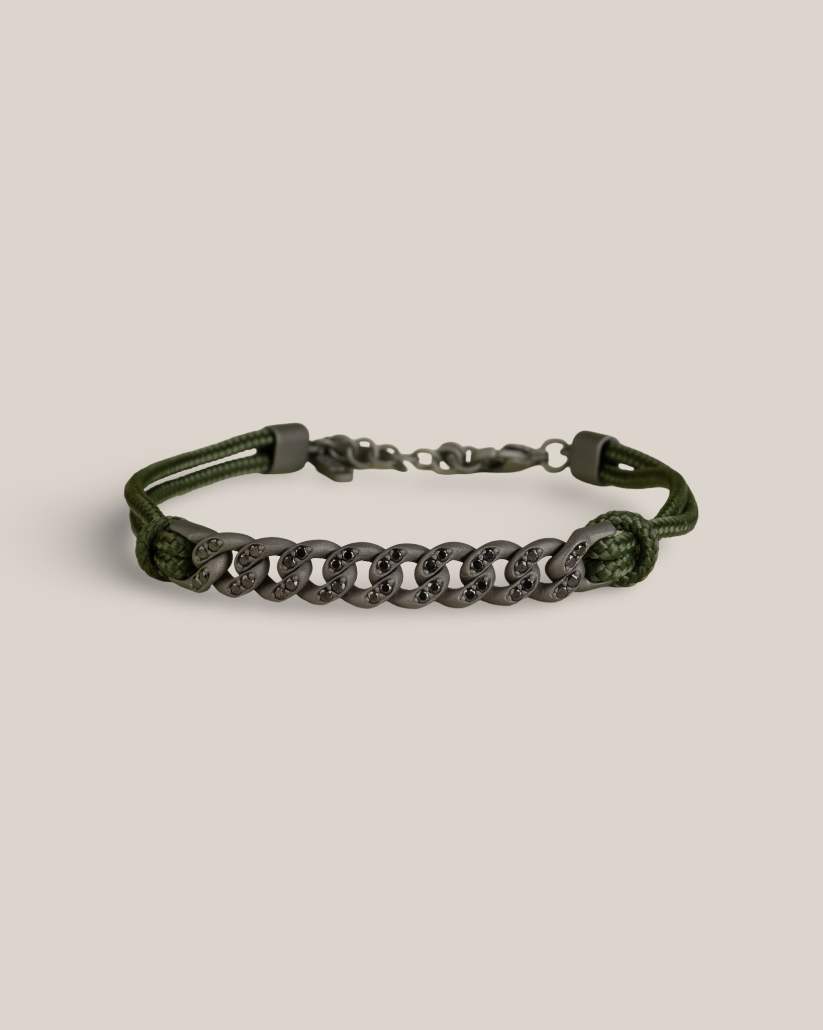 Titanium Cuban Green Paracord Bracelet