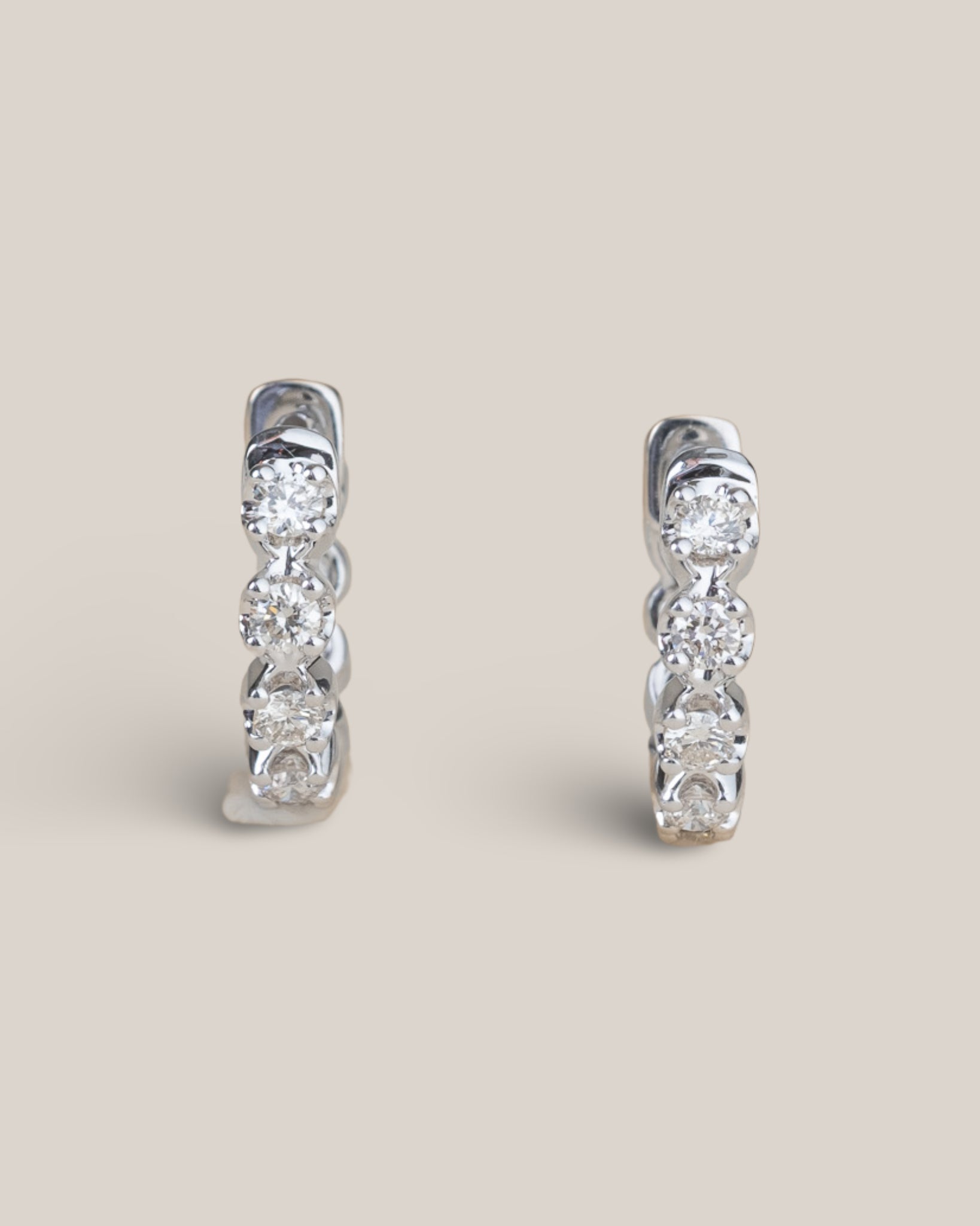 Petite Classic Diamond Huggies