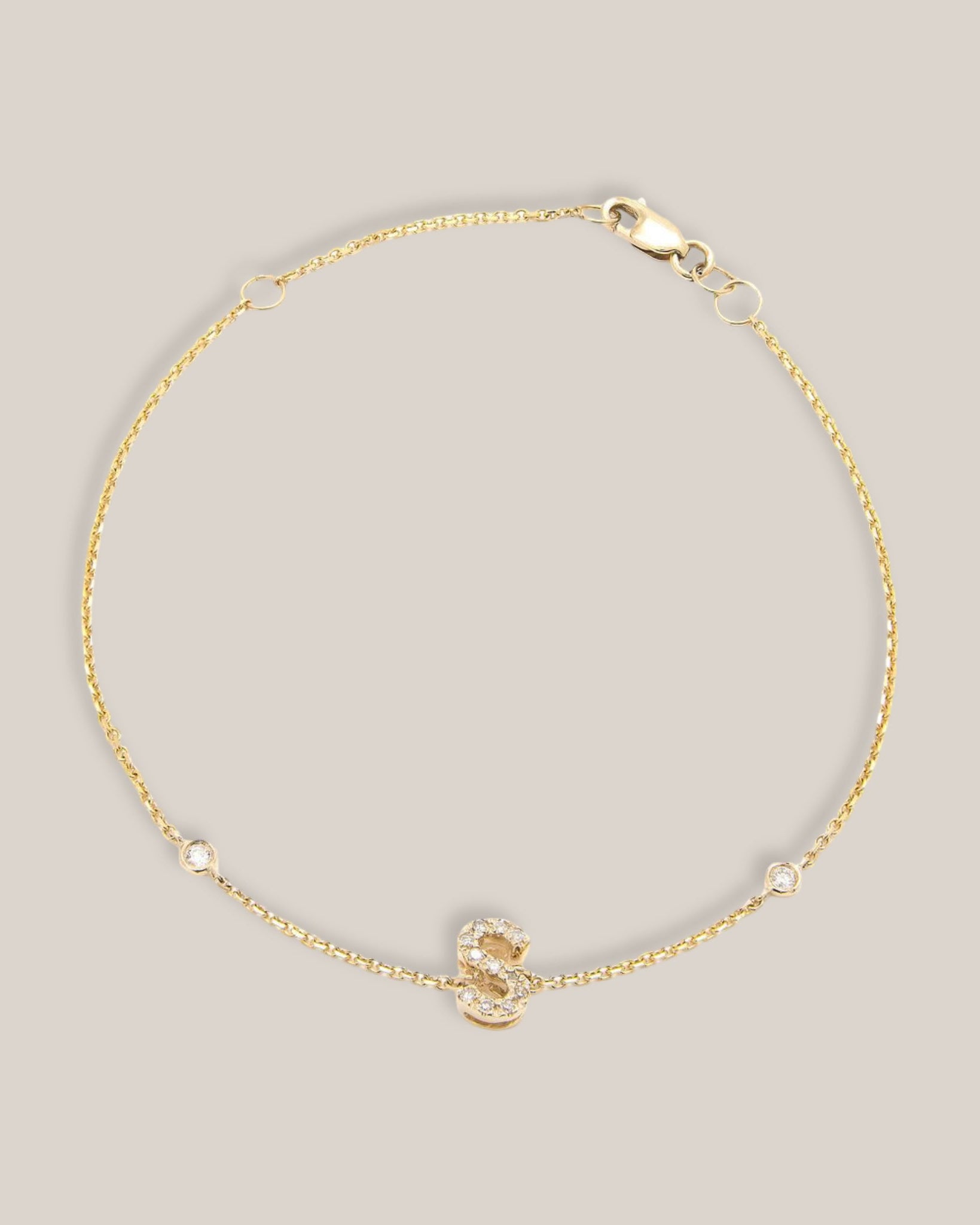 Diamond Initial Bracelet