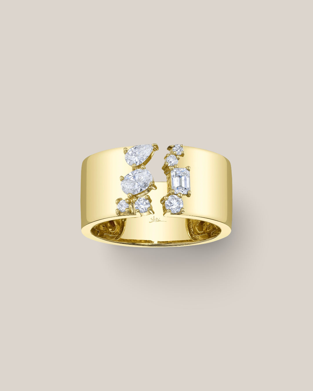 Multi Stone Open Band