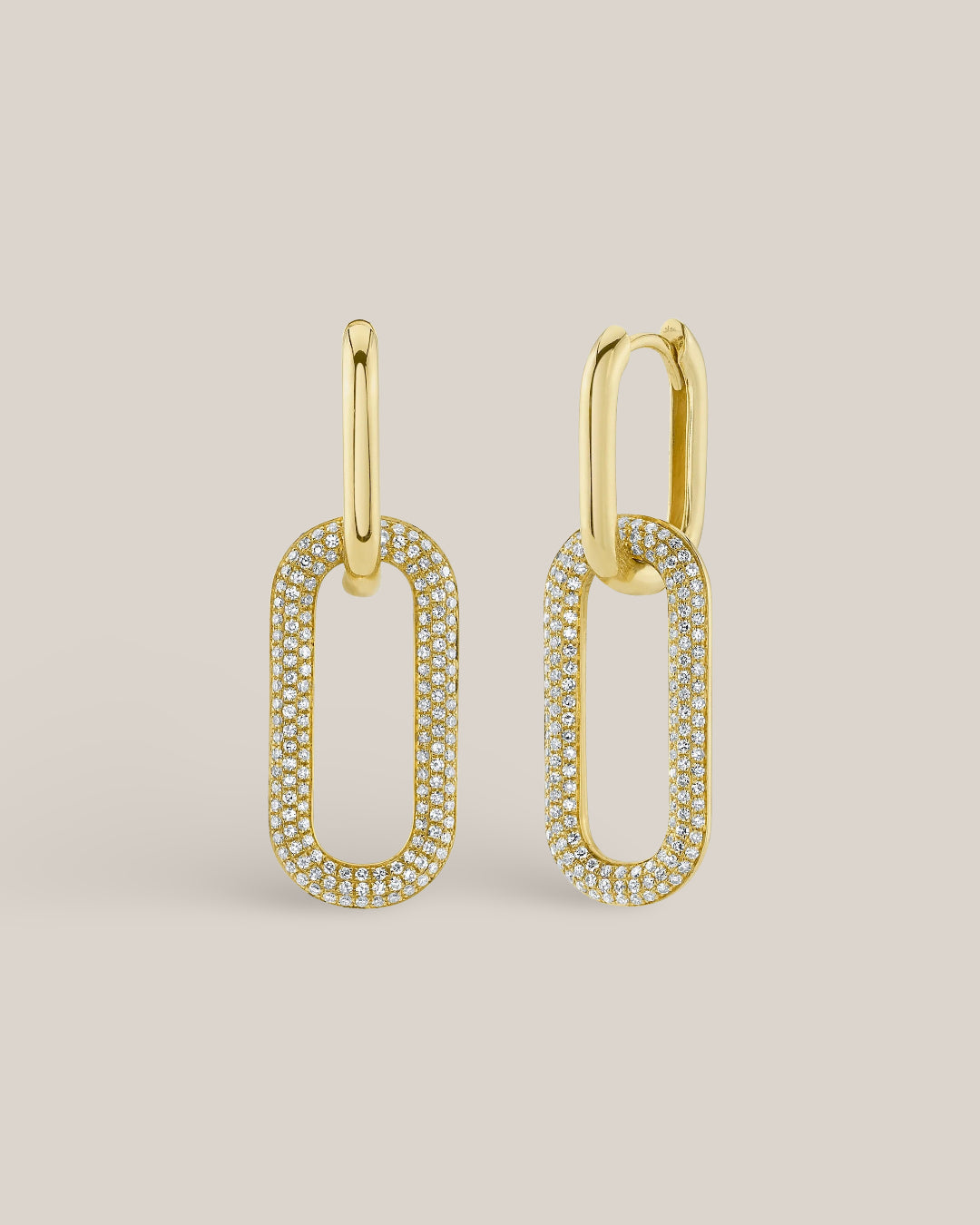 Pave Chain Link Earrings
