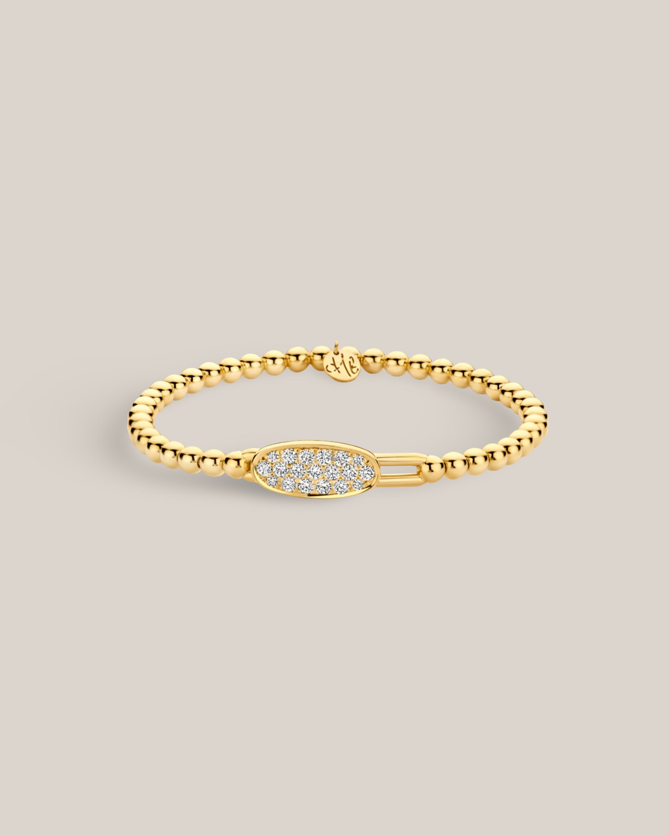 Pave Oval Stretch Bracelet