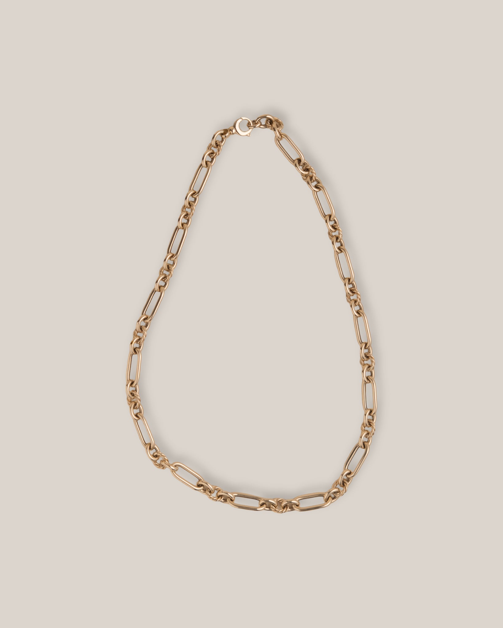 Triple Fancy Link Necklace