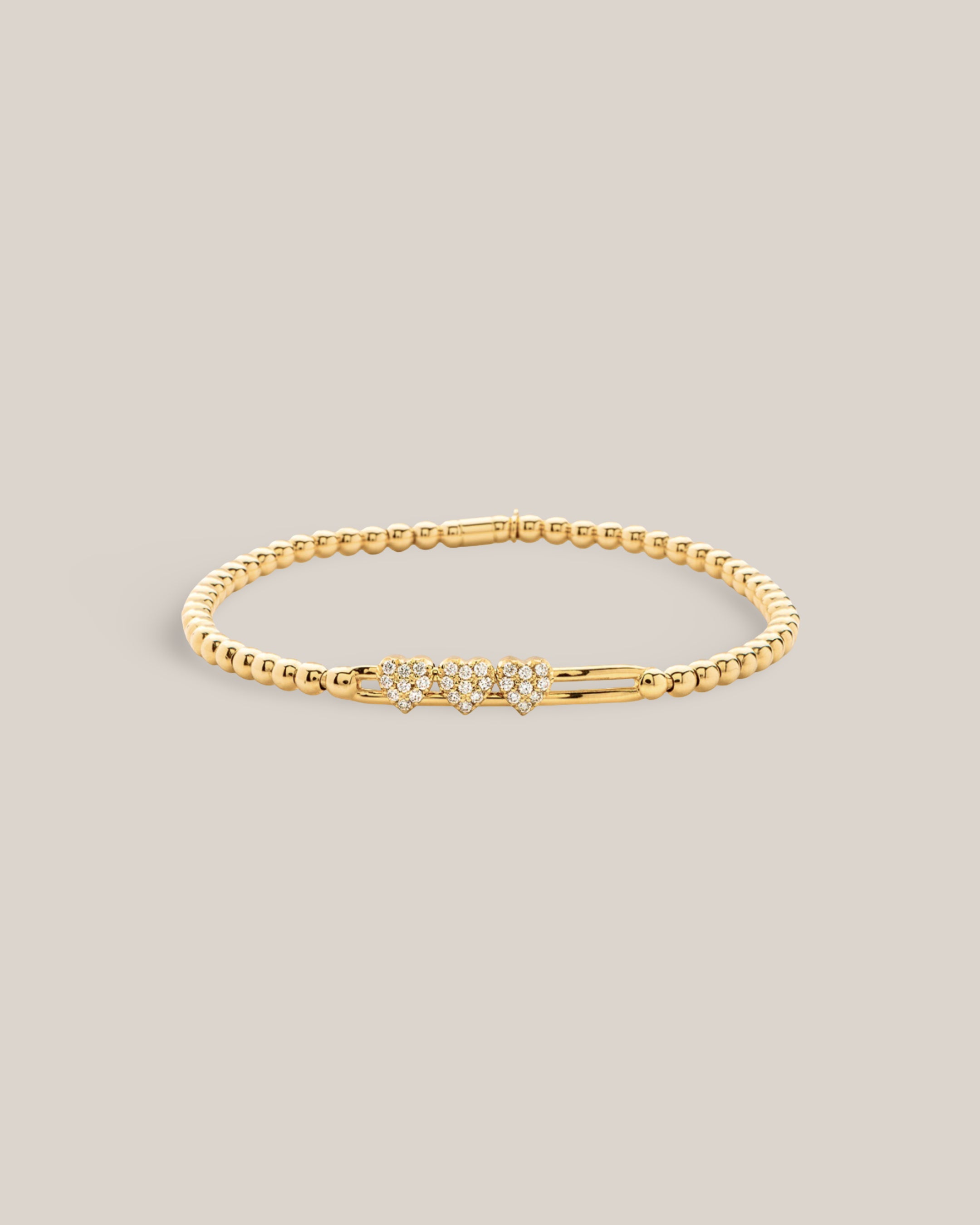 Floating Heart Stretch Bracelet