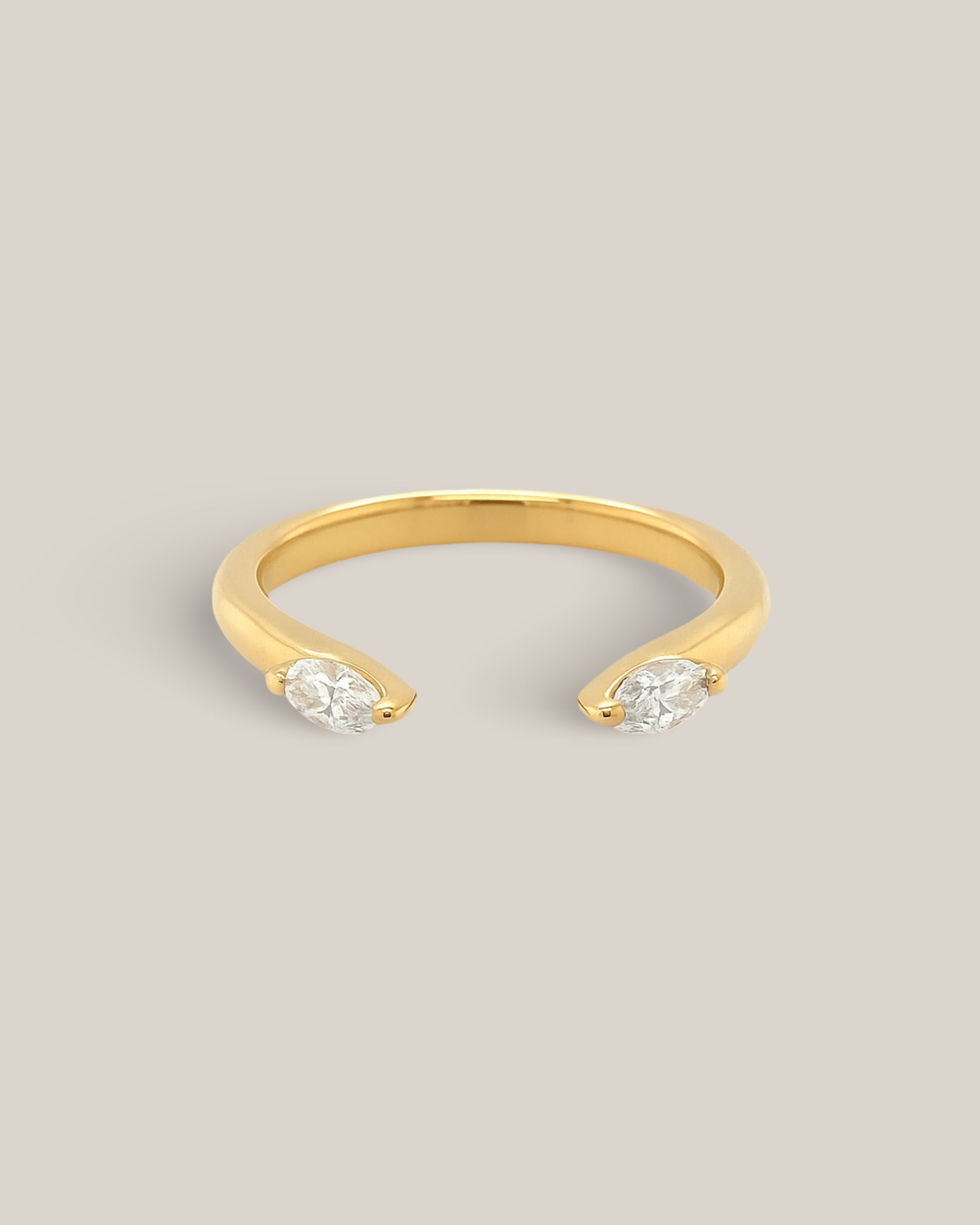 Double Marquise Open Diamond Ring